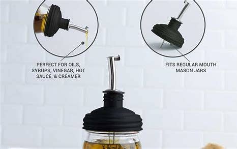 Mason Jar Pour Spout Lid, by reCAP®  - Sidekick of 16