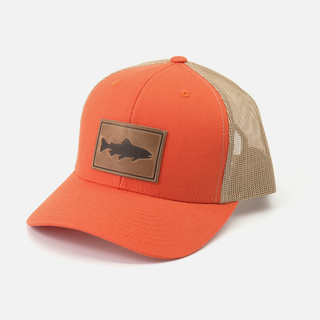 Trout Hat leather patch trucker cap fourth color side