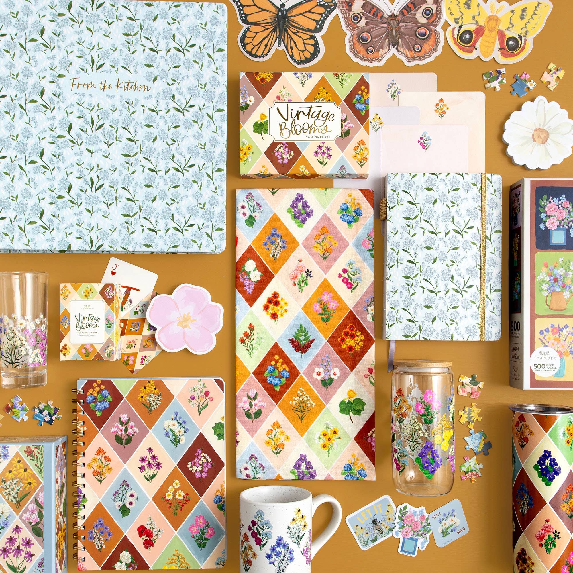 Hydrangeas lay flat lined journal spine and back cover