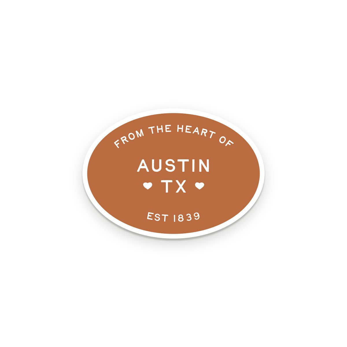 Custom City From The Heart Sticker
