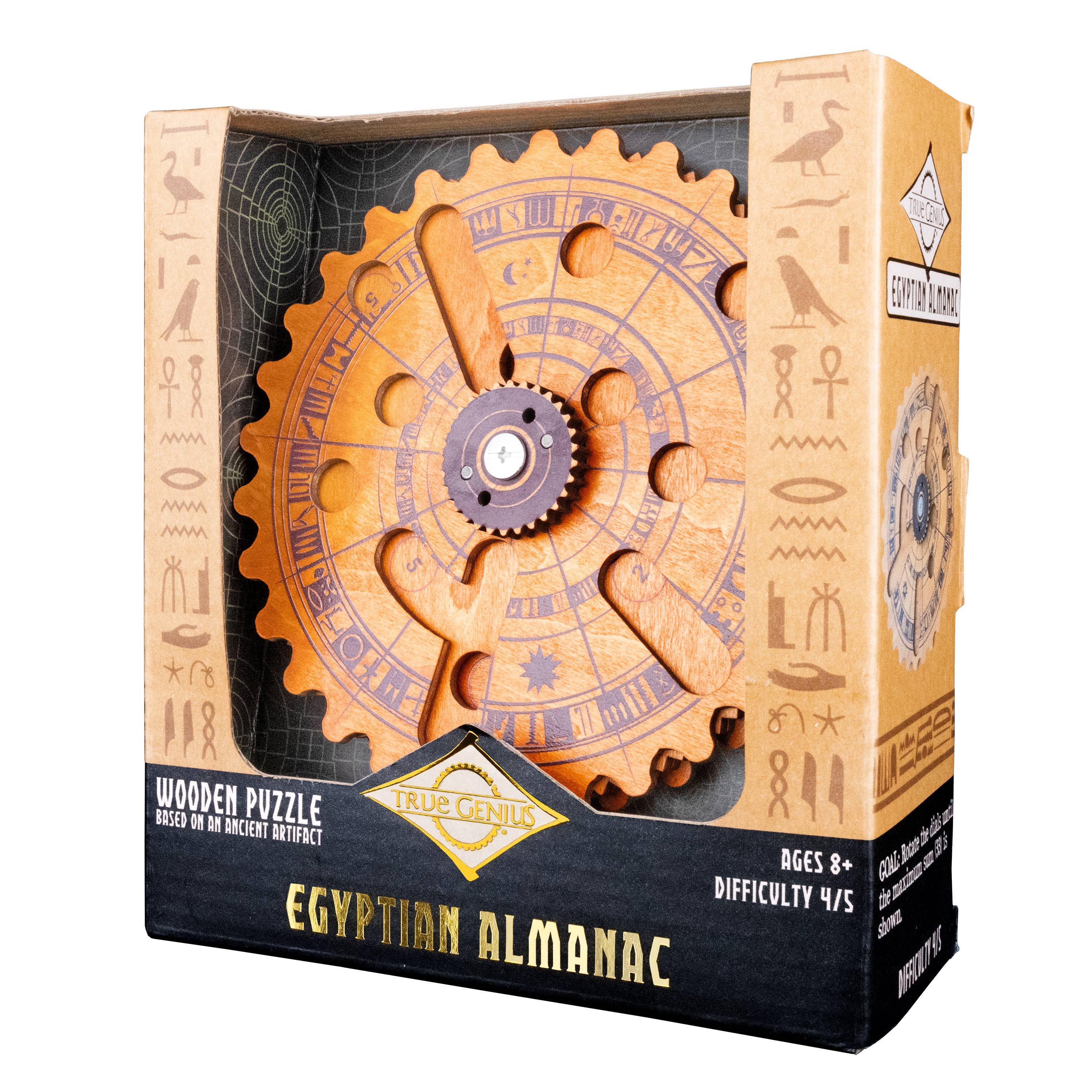 Egyptian Almanac Brainteaser puzzle side angle view