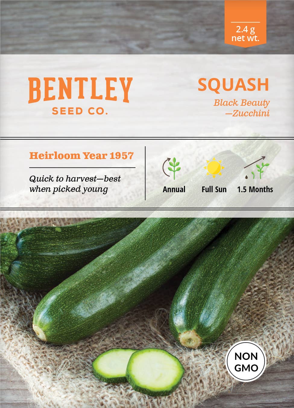 Bentley Seed Co. - Squash Zucchini Black Beauty