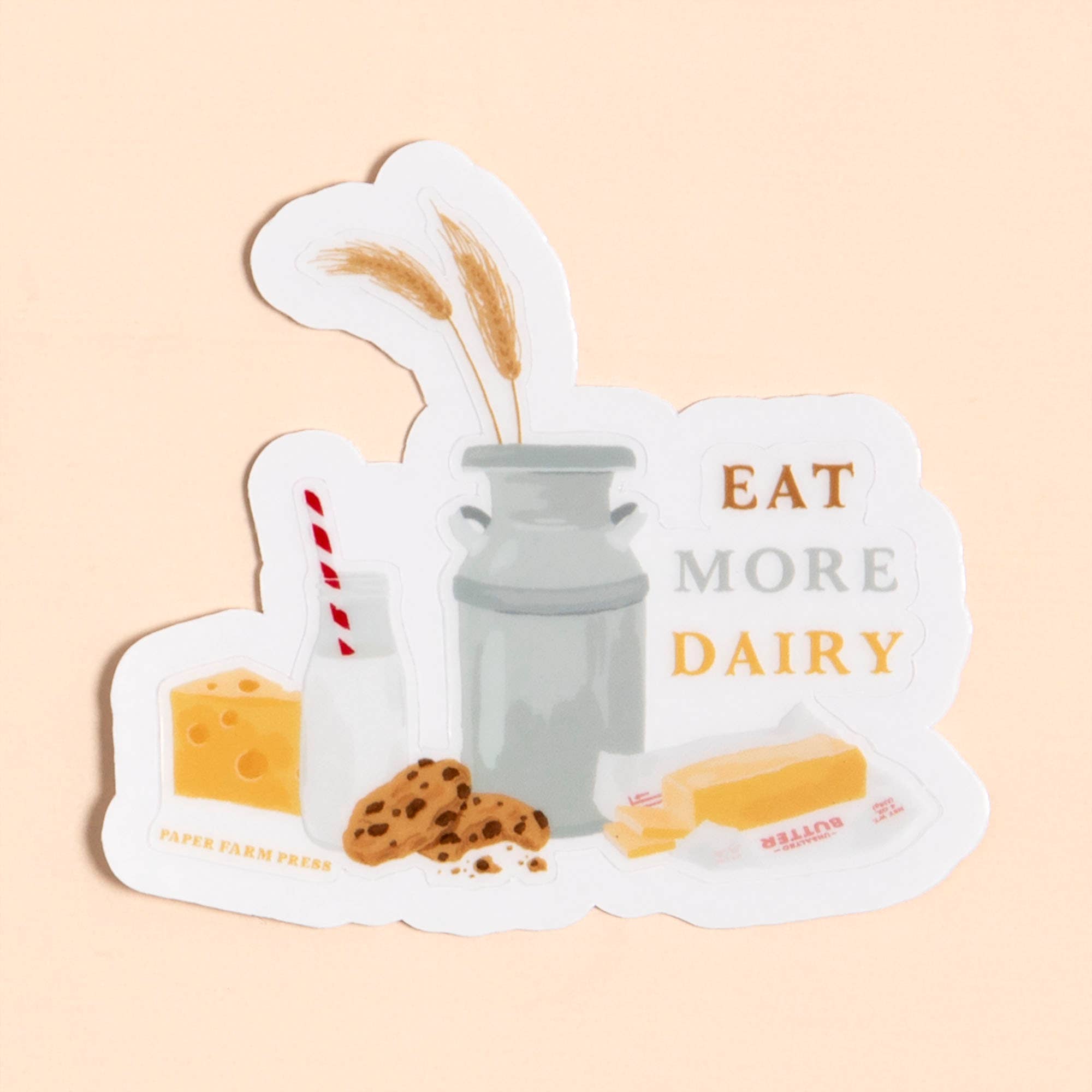 Eat More Dairy Clear Decal Sticker