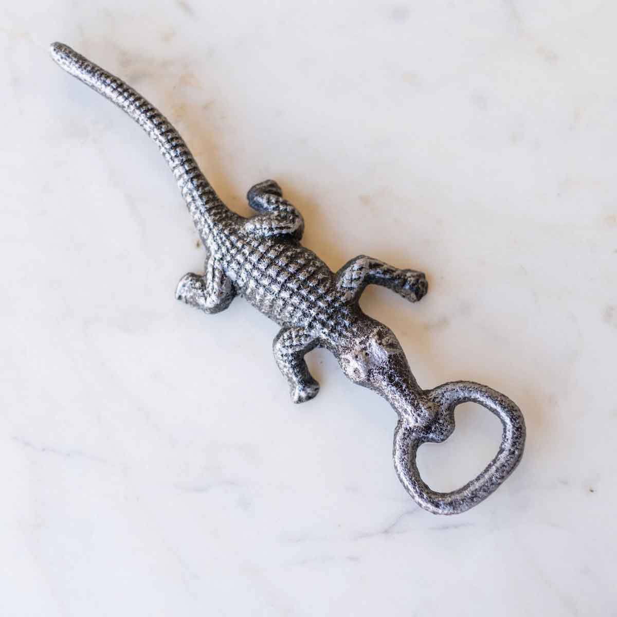 Gator Bottle Opener   Antique Silver    2x7