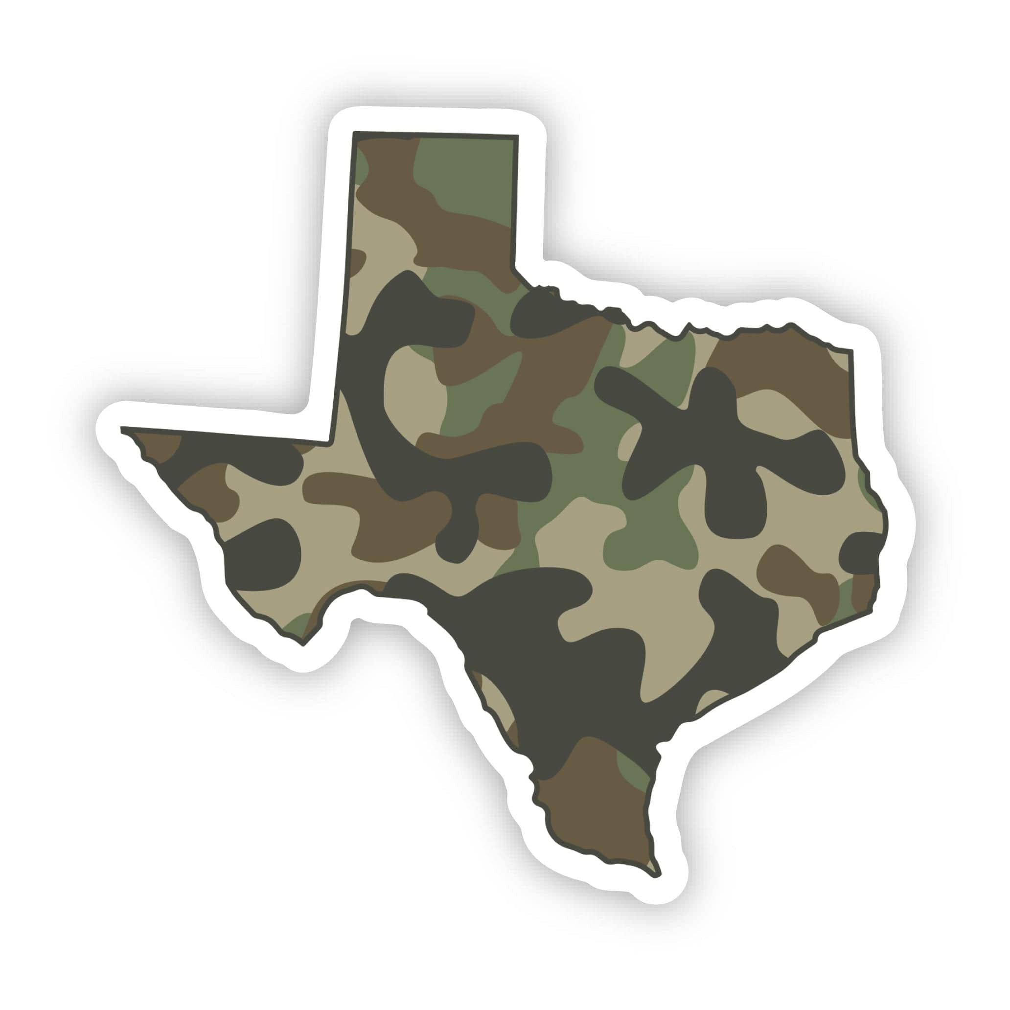 Texas Camo Pattern sticker with Texas shape design