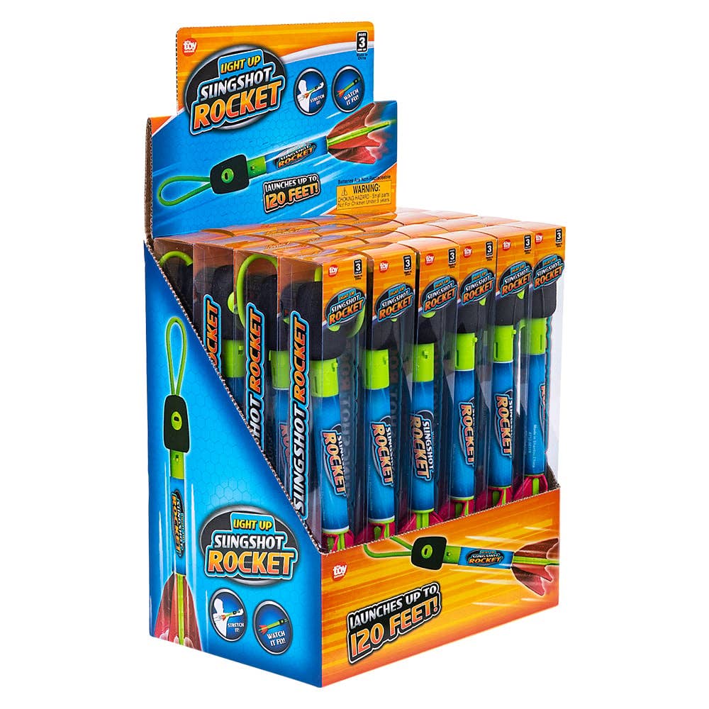 LLB 9.5 inch light-up slingshot rocket toy