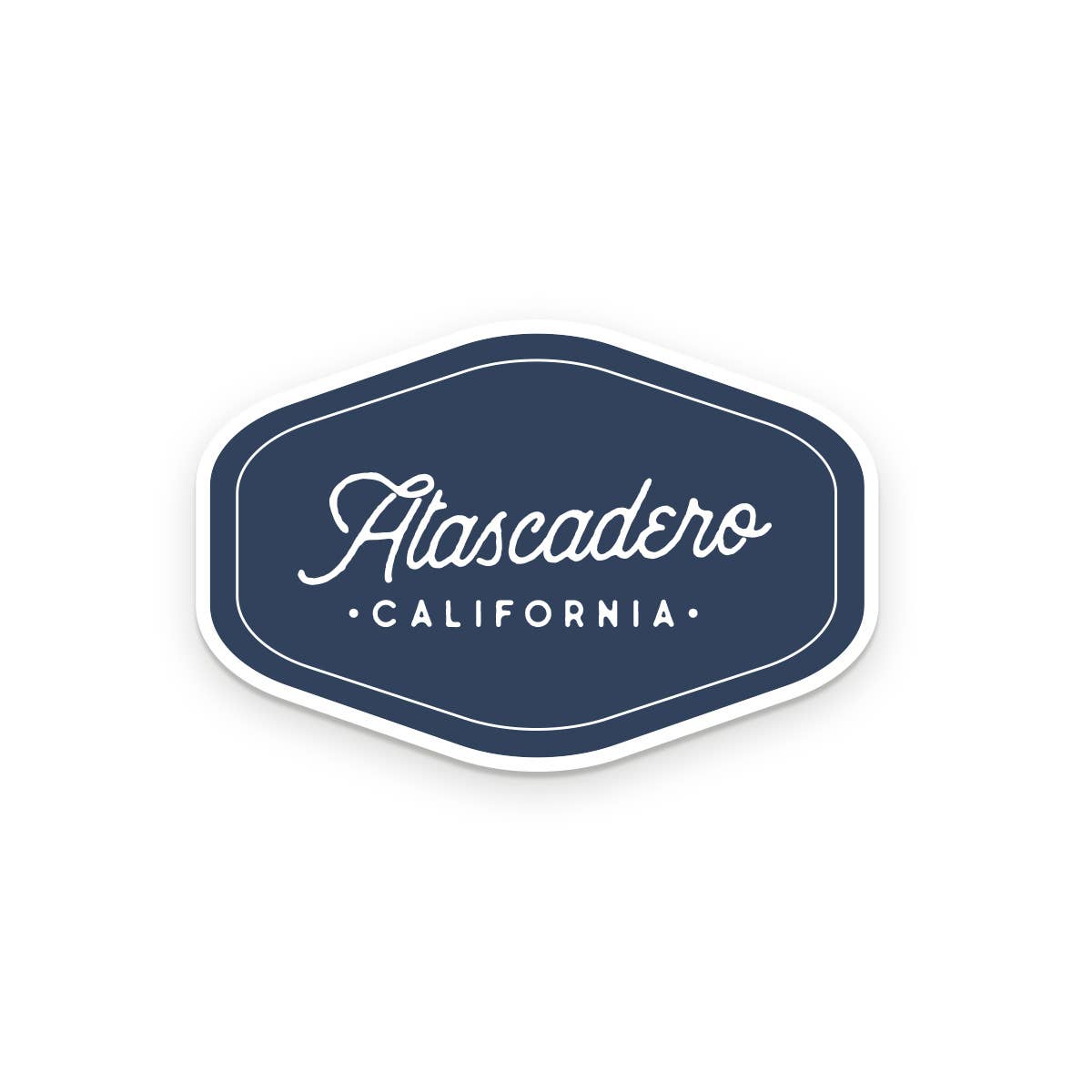 Custom City Script Sticker close-up of script font