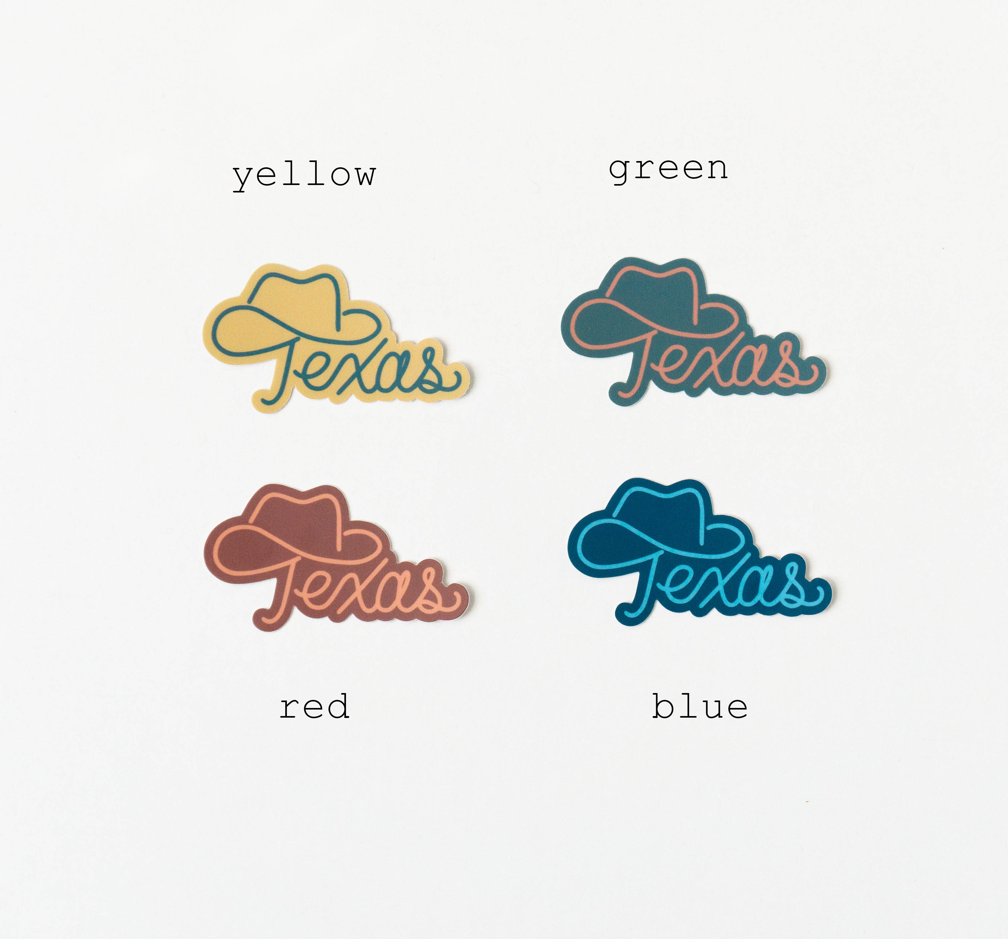 Texas cowboy hat sticker