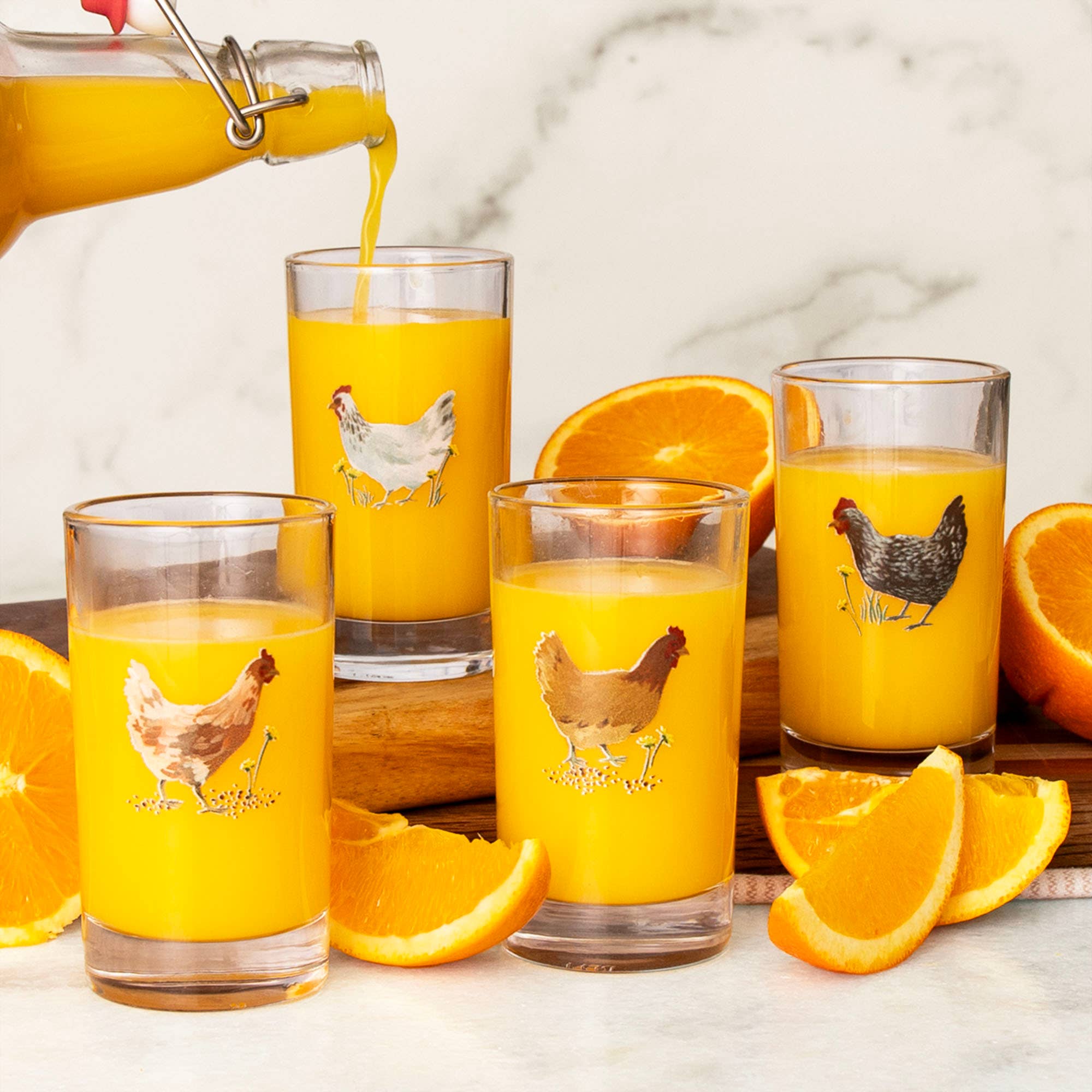 Chickens Mini Juice Glass