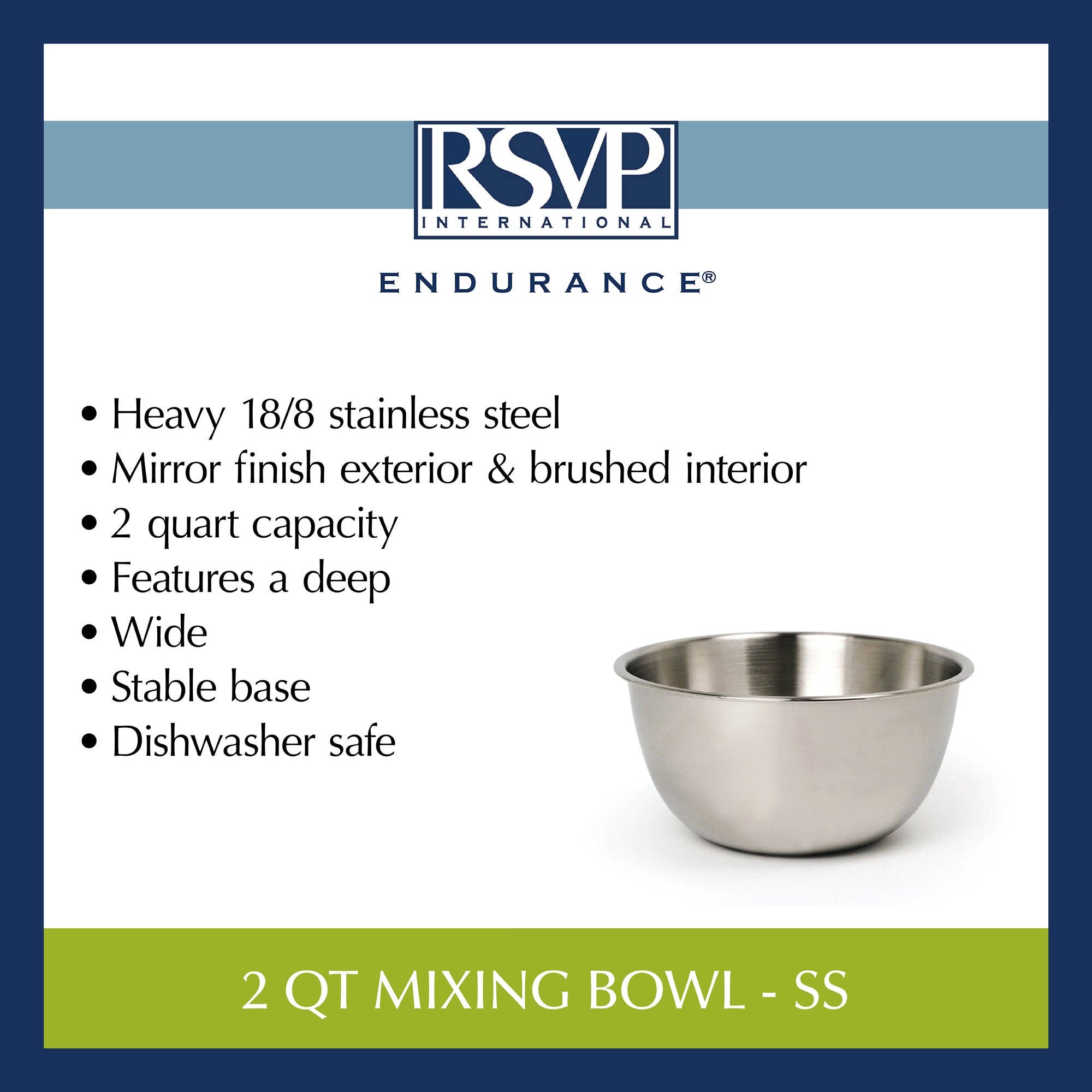 2 Qt Mixing Bowl - Stainless Steel