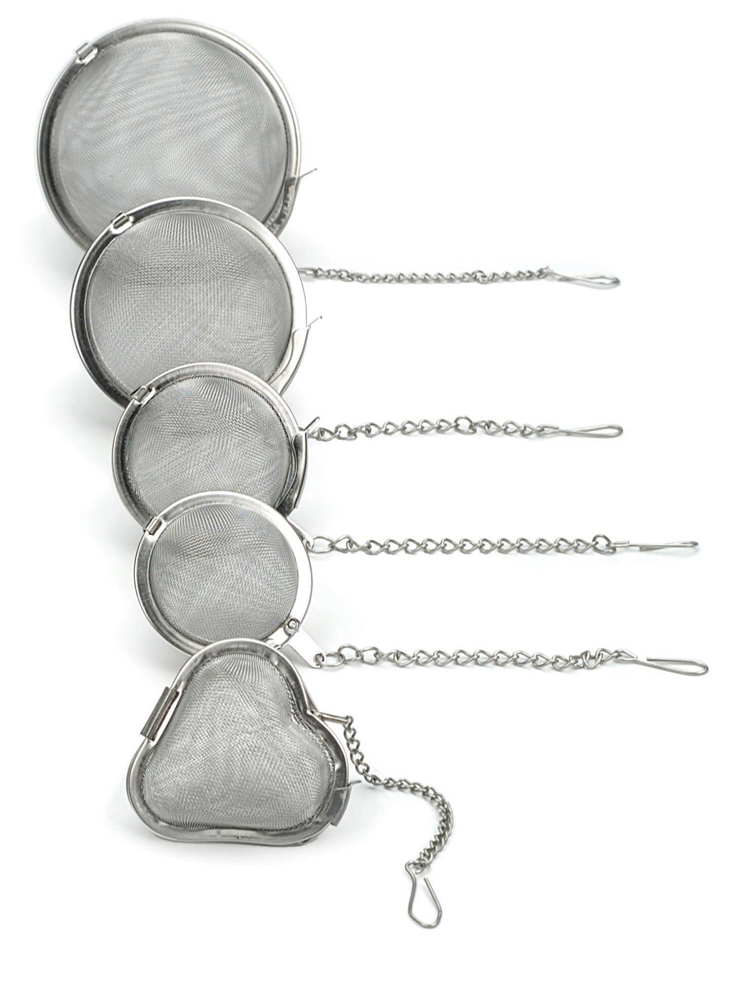 Mesh tea infuser ball 2-inch open view