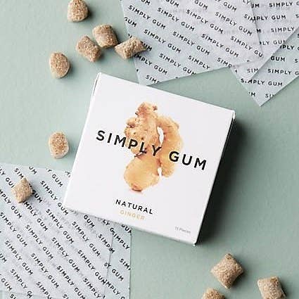 Simply Gum Ginger natural chewing gum ingredients