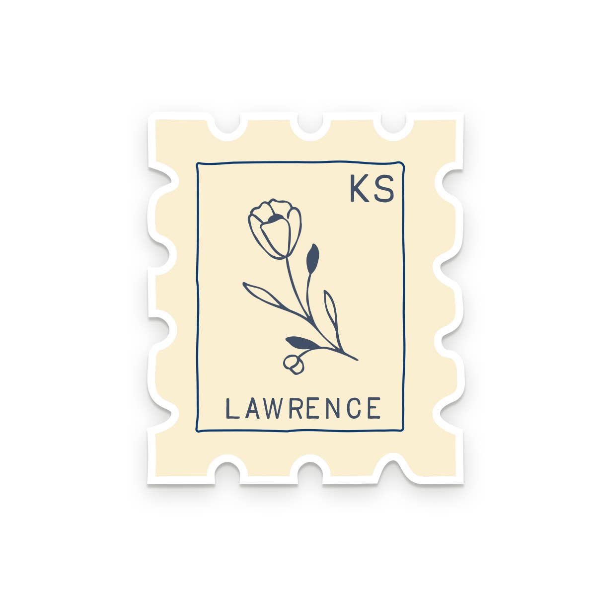 Waco TX stamp sticker color detail