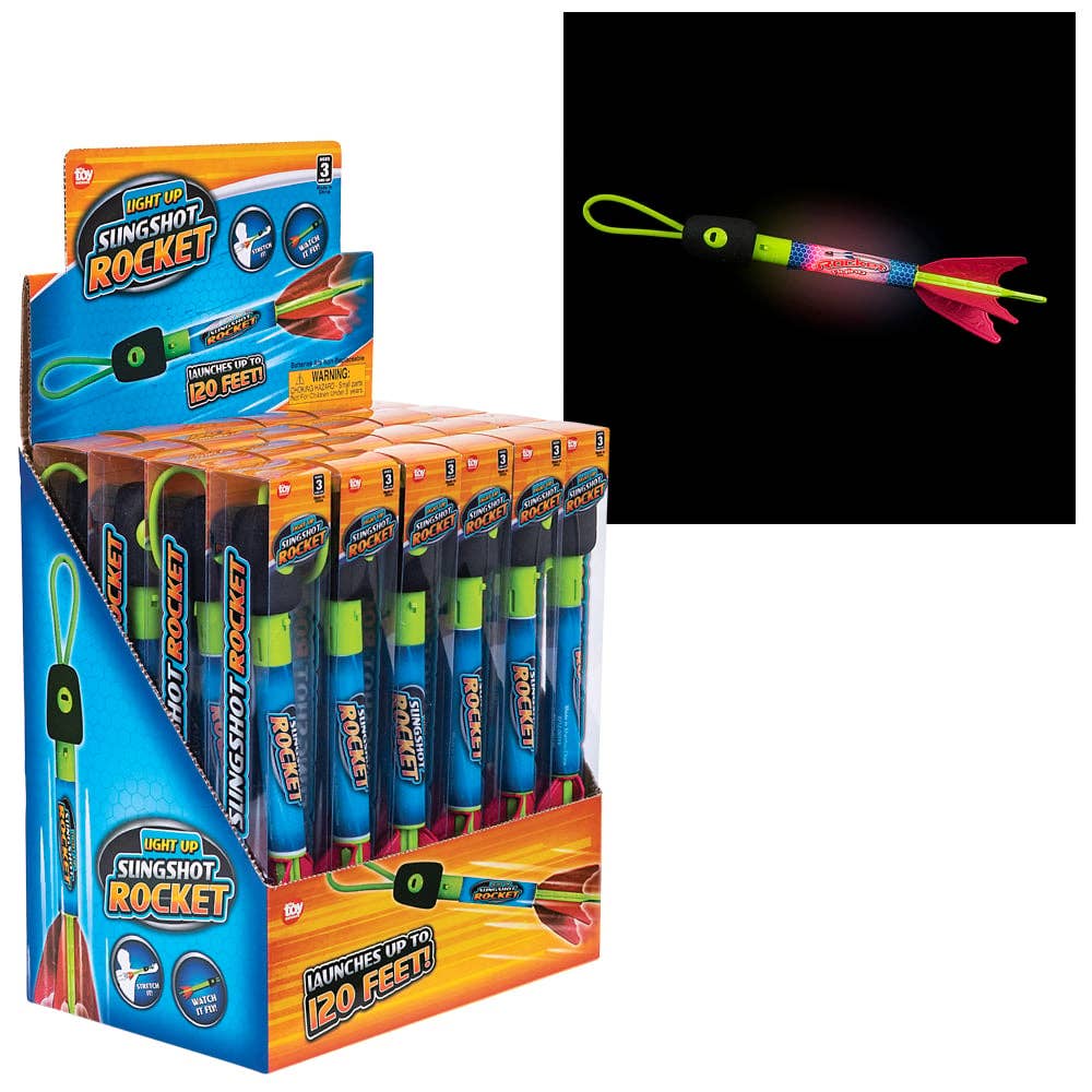 LLB 9.5 inch Light-Up Slingshot Rocket toy