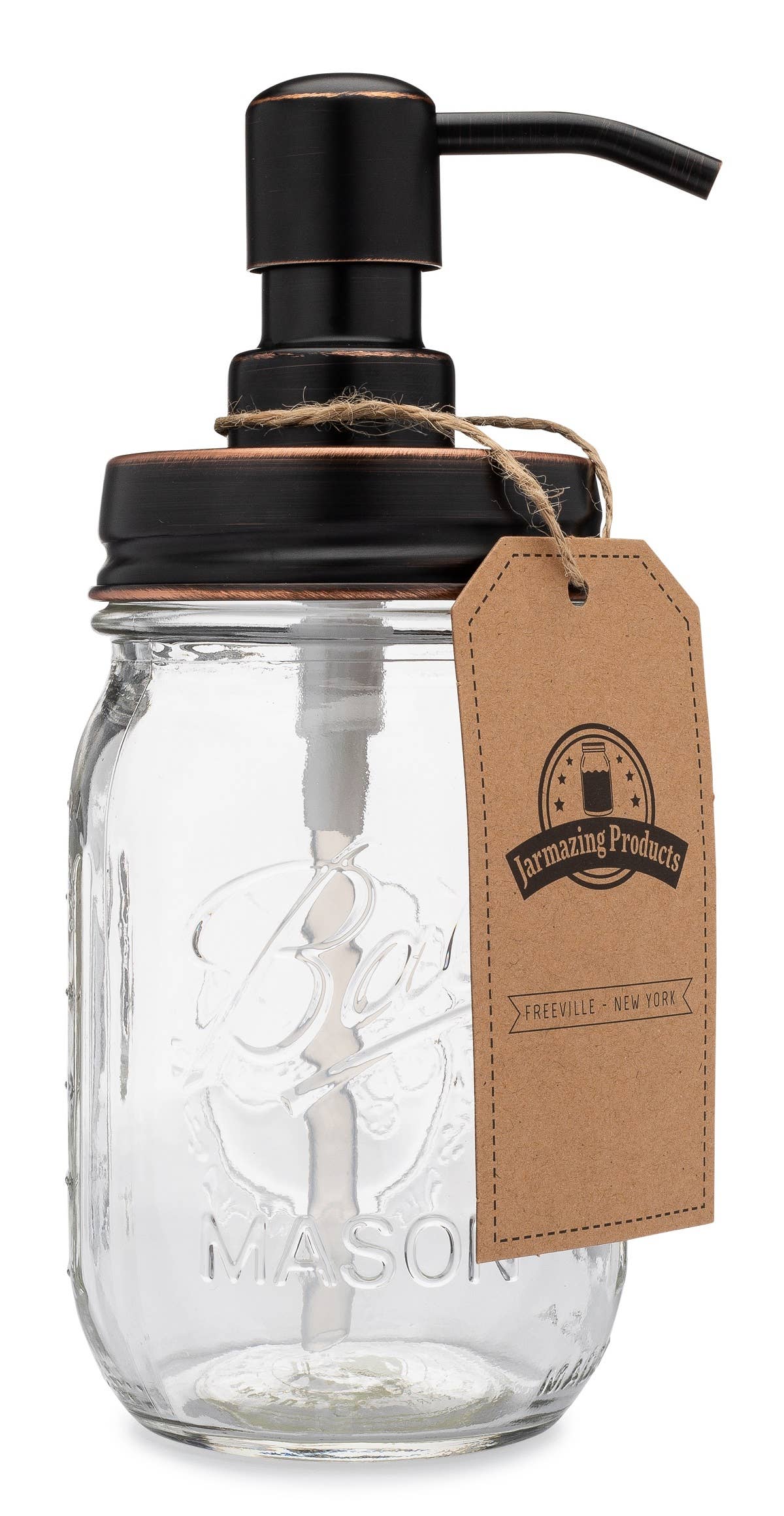 Jarmazing - Classic Farmhouse Mason Jar Soap Dispenser