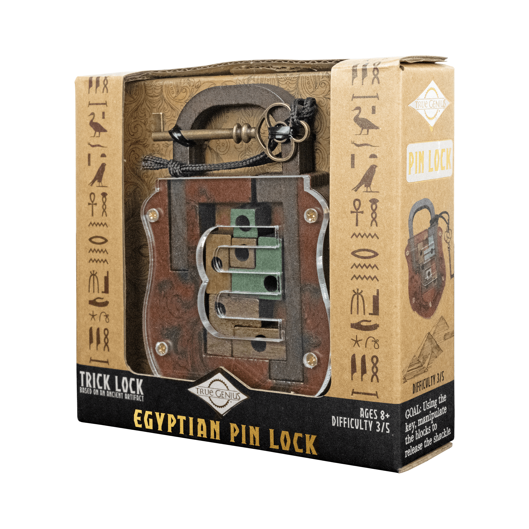 Egyptian Pin Lock showing pin mechanism