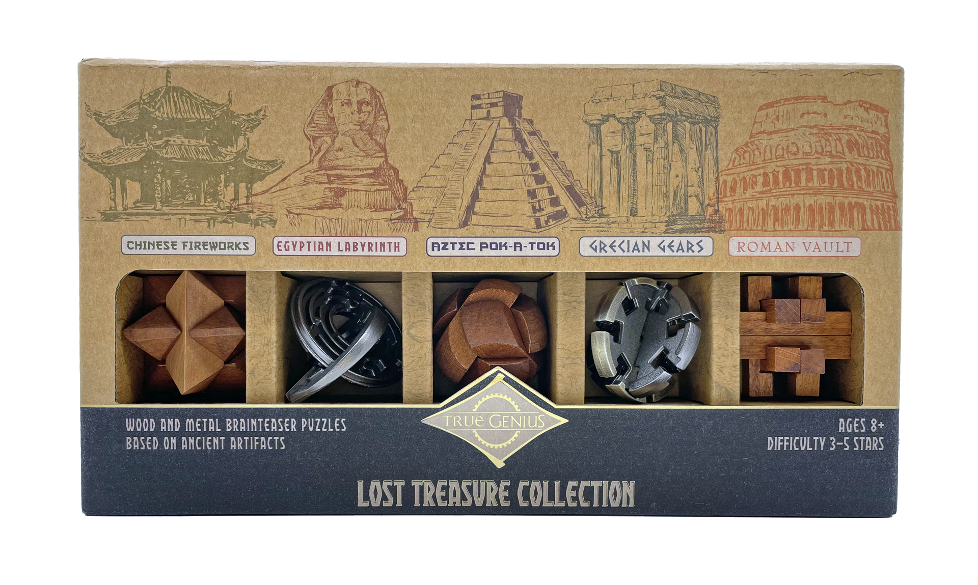 True Genius Lost Treasure Collection Puzzle Set