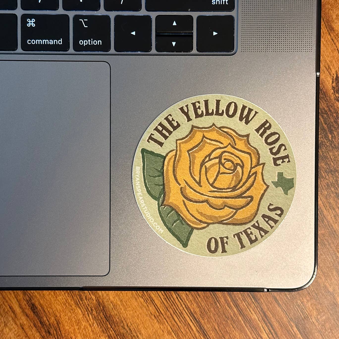 The Yellow Rose of Texas sticker alternate angle
