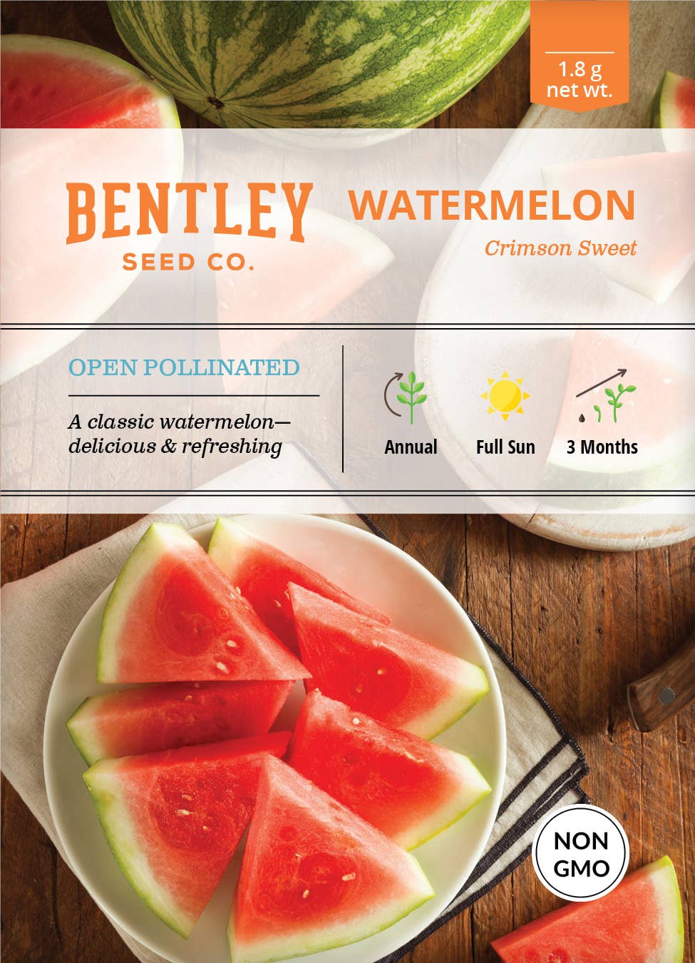Brim Seed Co Crimson Sweet Watermelon seed packet