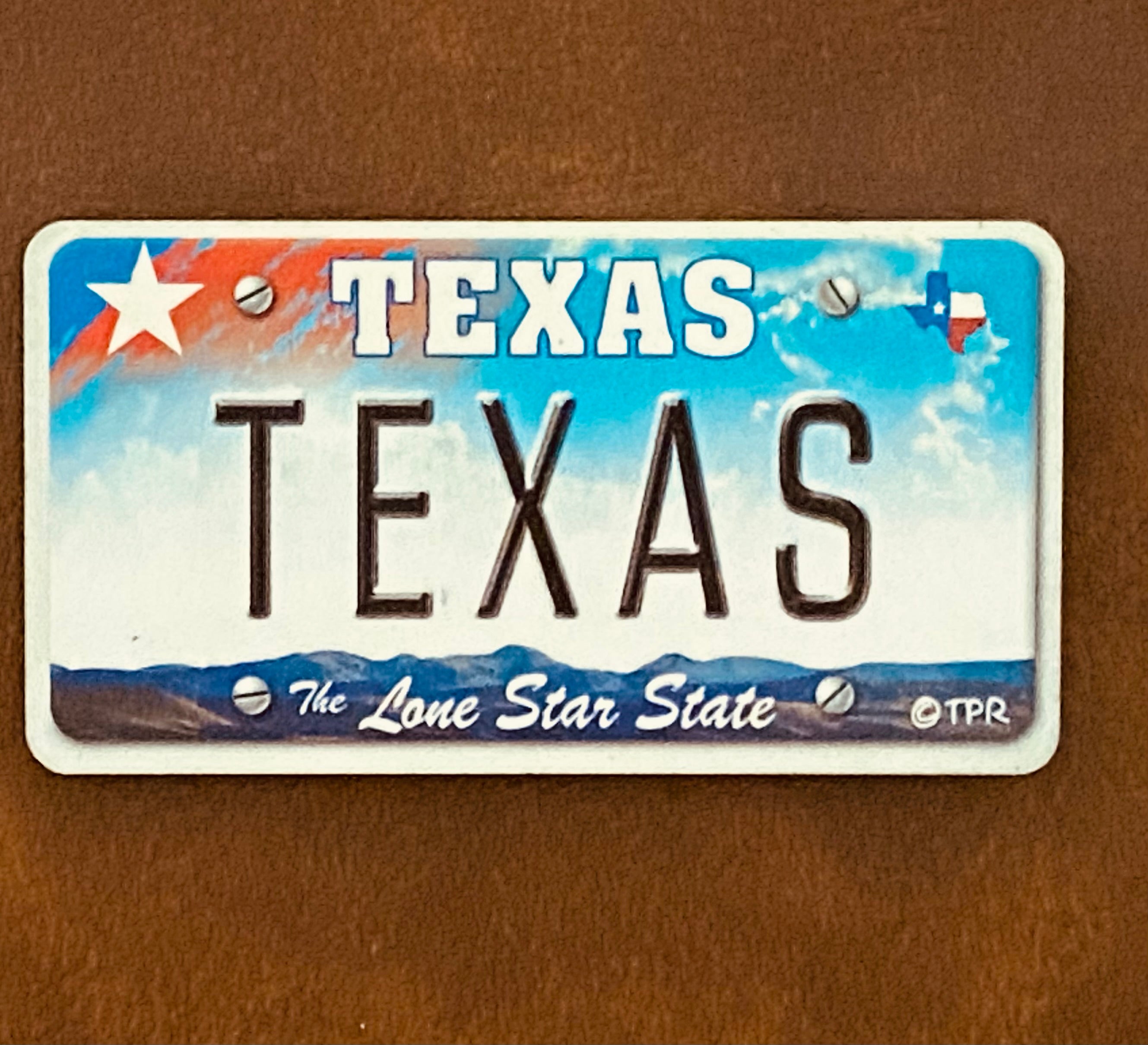 Wooden Texas License Plate