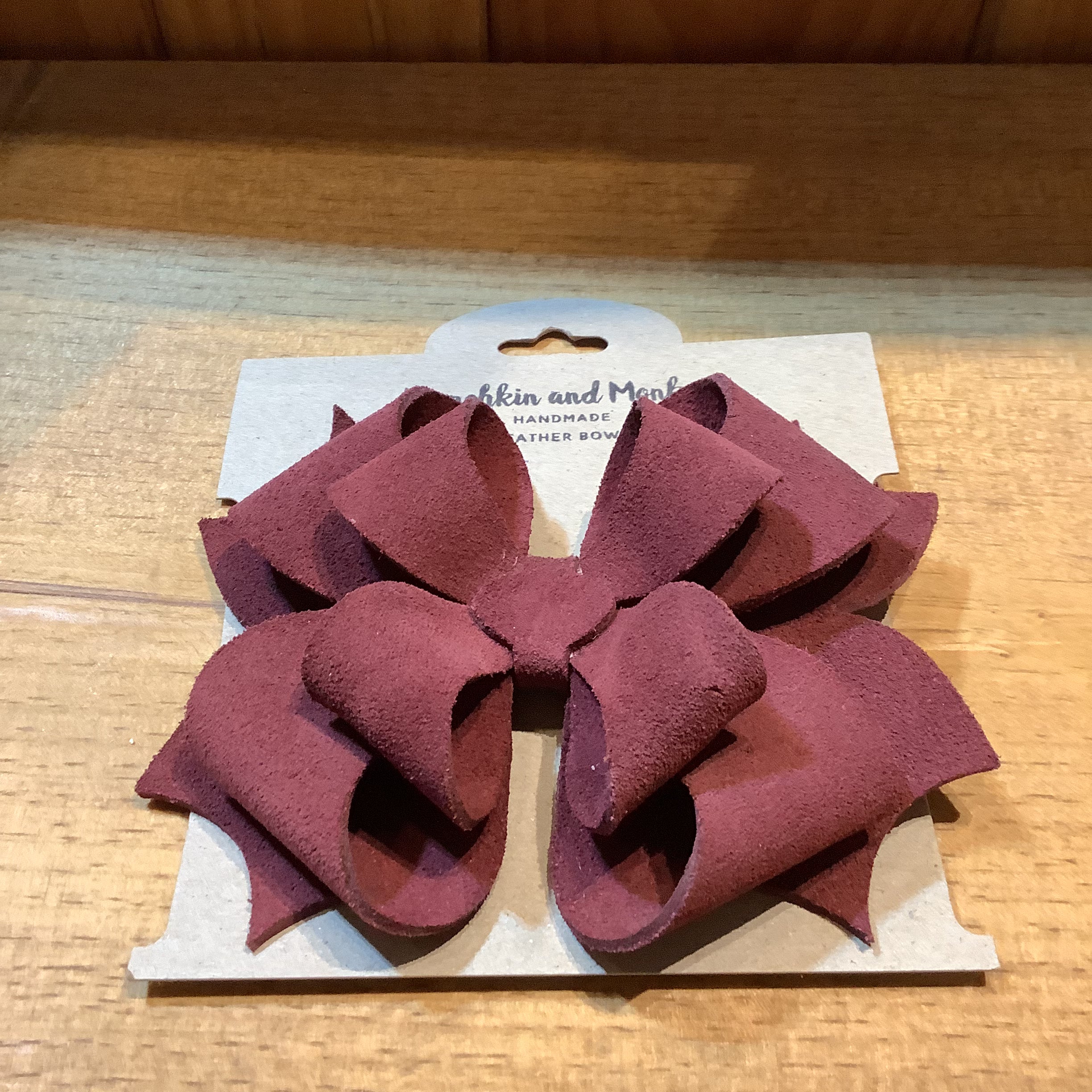 Munchkin and Monkey - Leather Bow Clips