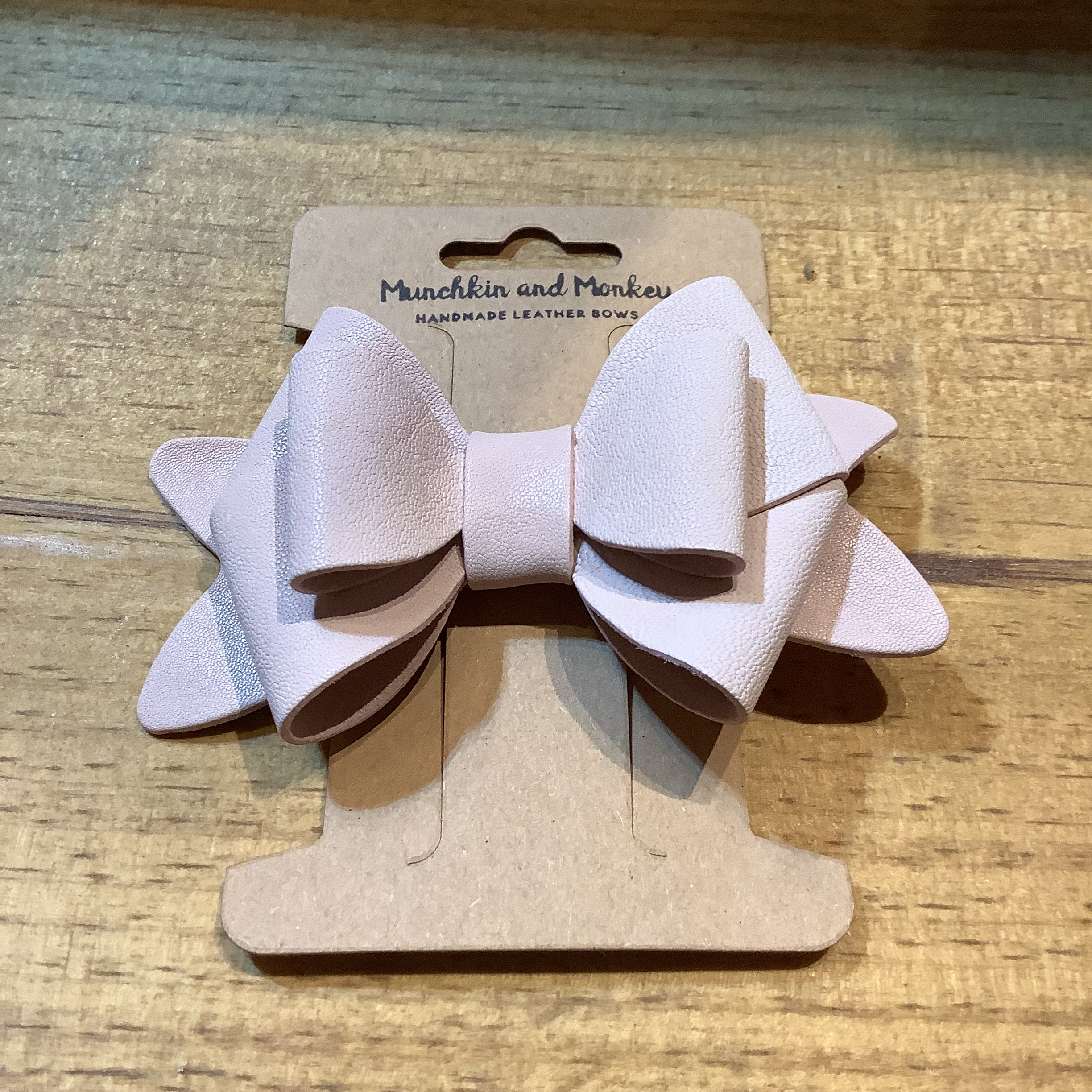 Munchkin and Monkey - Leather Bow Clips