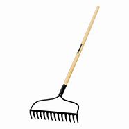 Tru Built - Long Wood Handled Garden Rake