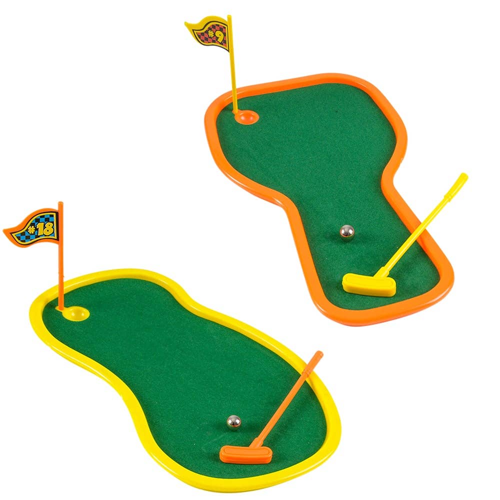 Mini golf putting green toy with club and ball