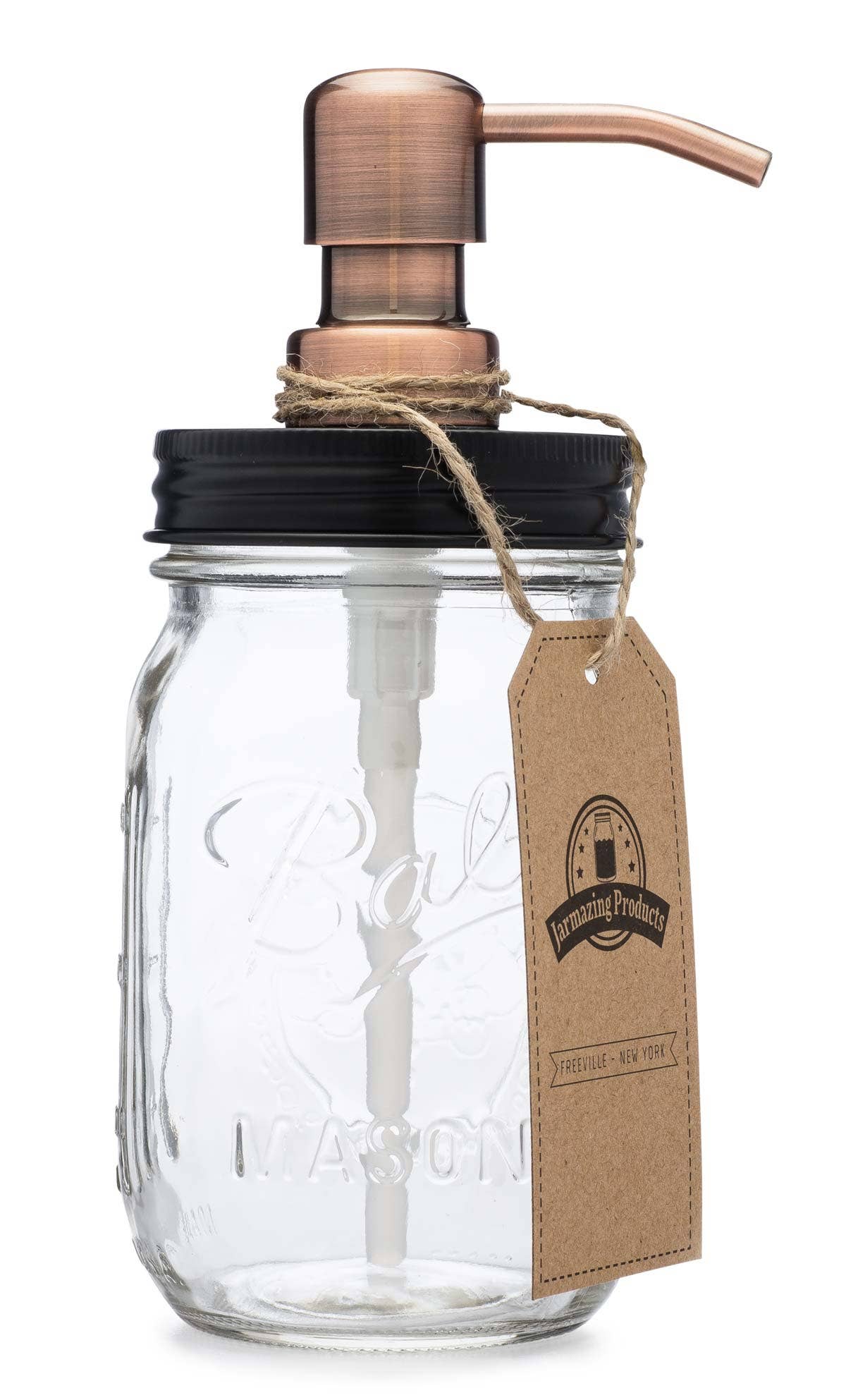 Jarmazing - Mason Jar Soap Dispenser With 16oz. Ball Mason Jar