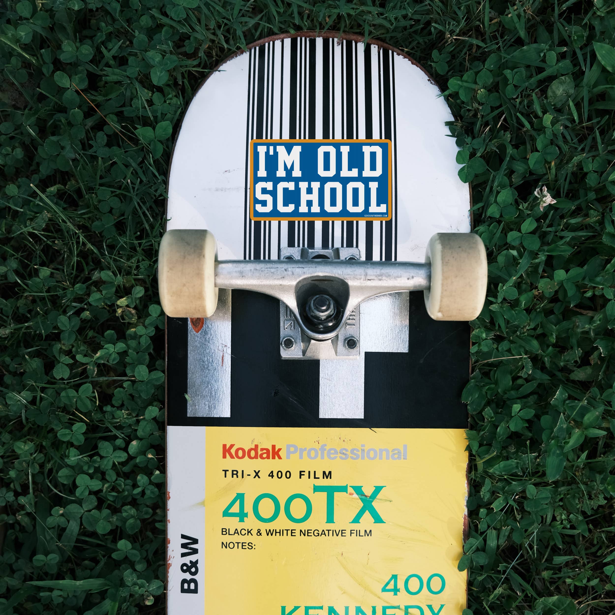 I'm Old School sticker alternate angle