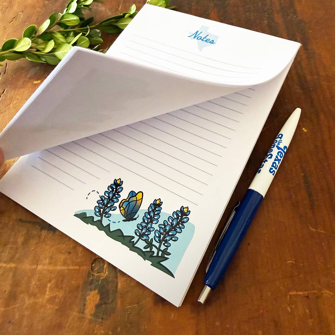 Texas Bluebonnets Notepad interior page detail