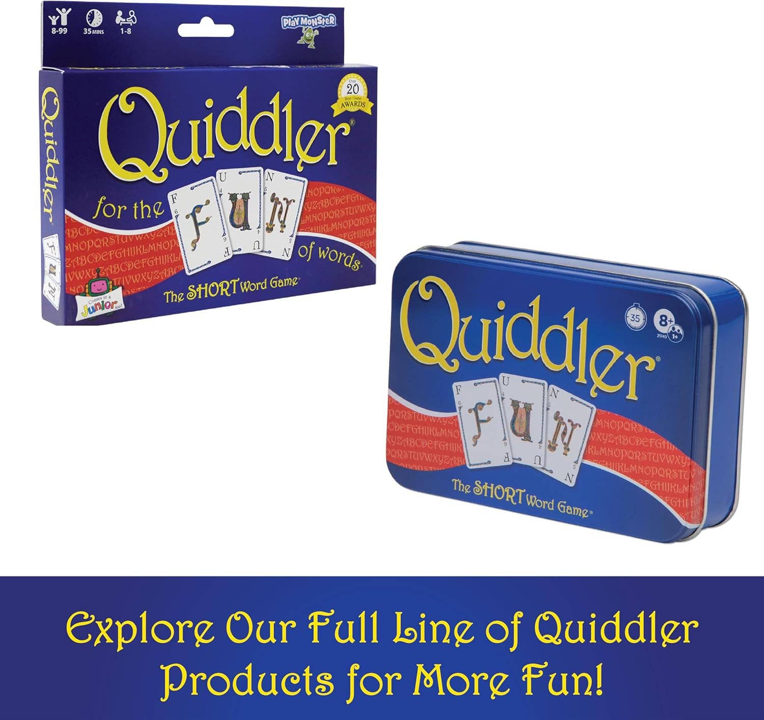 Quiddler - Game Chest Classic Word Building Card Game - 8+