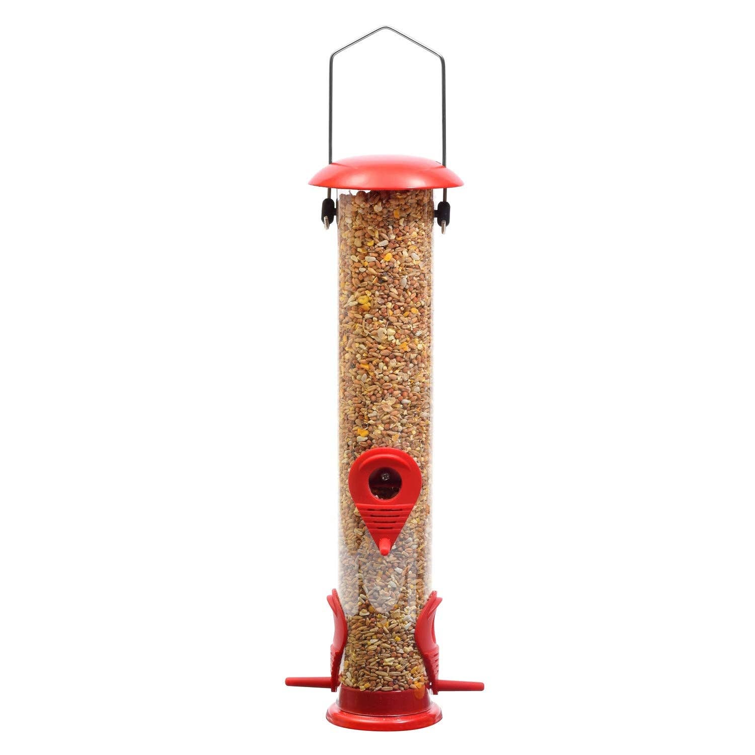 Ashman Bird Feeder, Metal Top and Bottom, Spacious Design, Attractive & Long Lasting