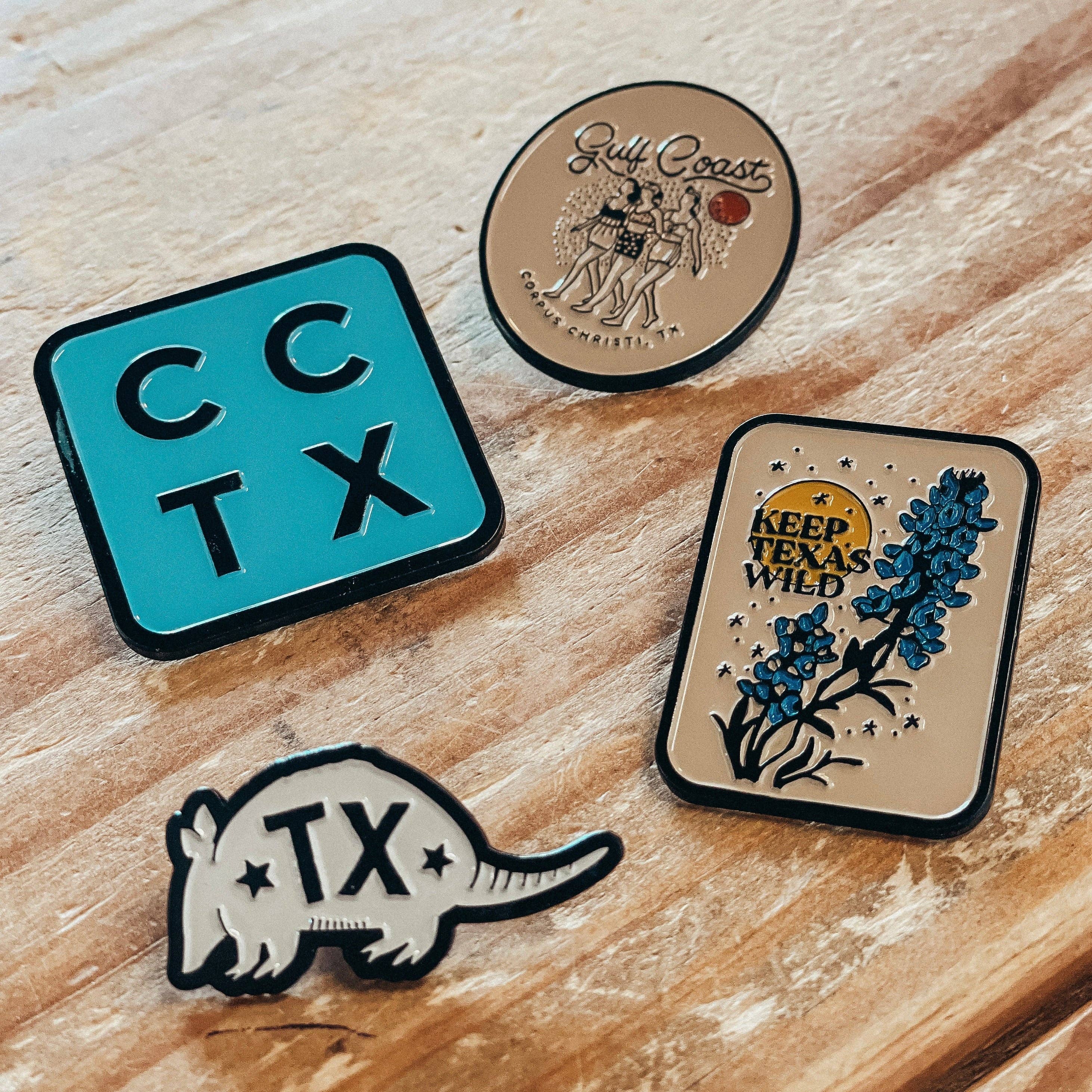 Texas Armadillo Enamel Pin