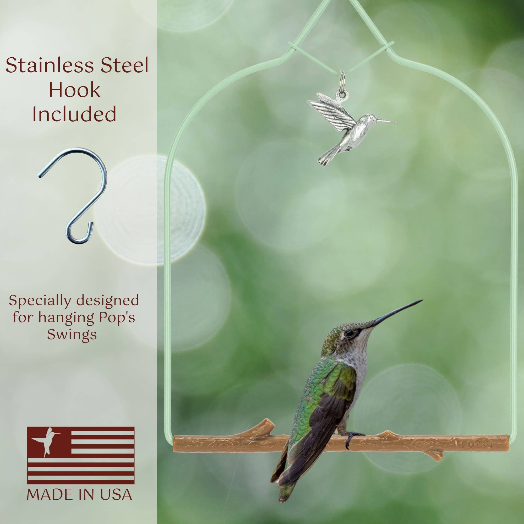 Hummingbird Swing, Charm Assorted Colors