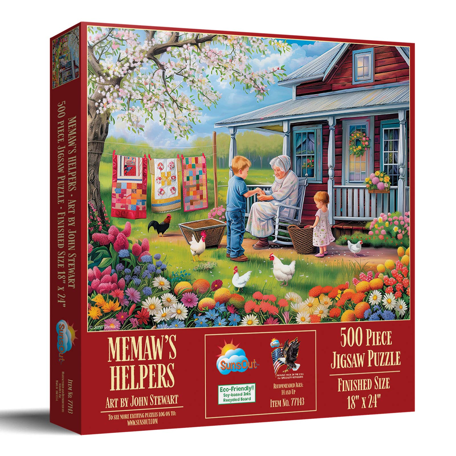 Memaw's Helpers 500 piece puzzle box back