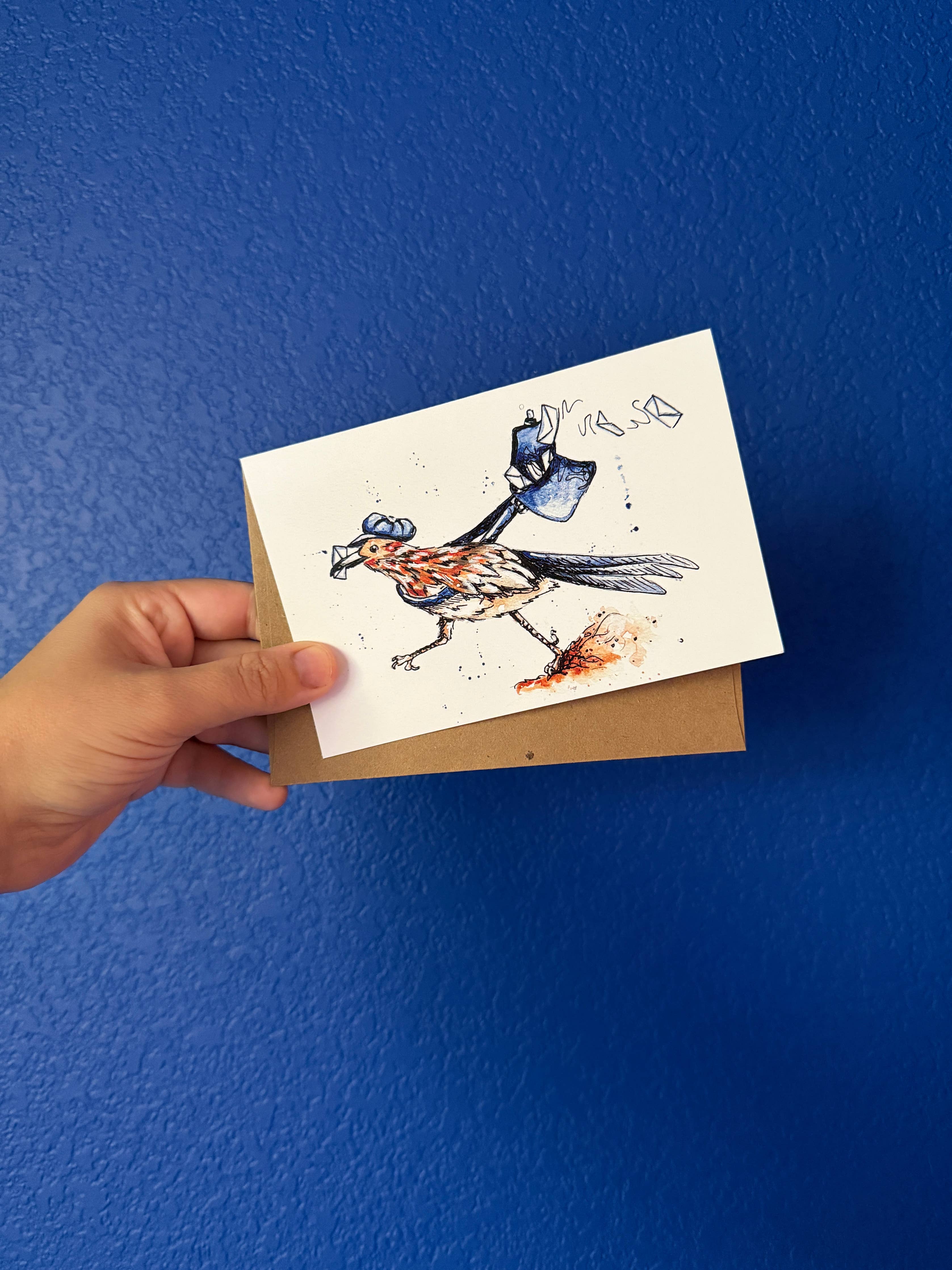 Roadrunner Post 4x6 illustrated card