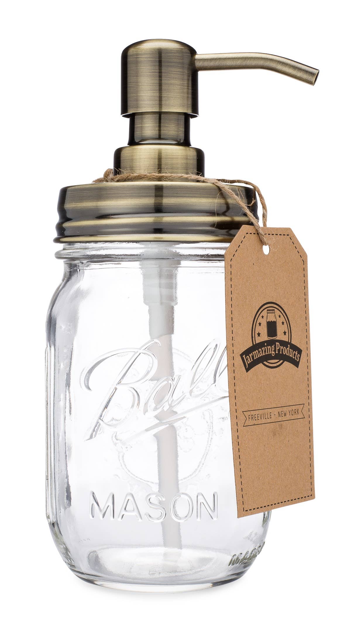 Jarmazing - Classic Farmhouse Mason Jar Soap Dispenser