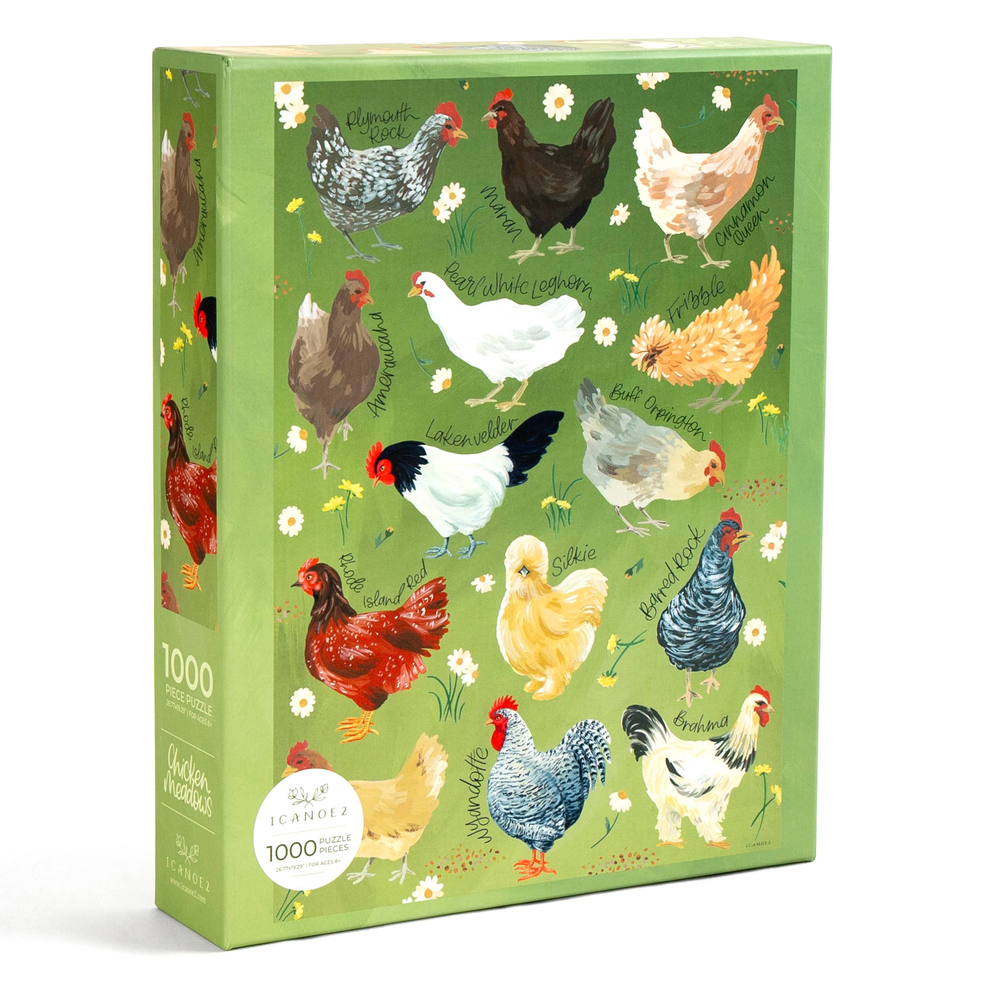 Chicken Meadows 1000 piece jigsaw puzzle box
