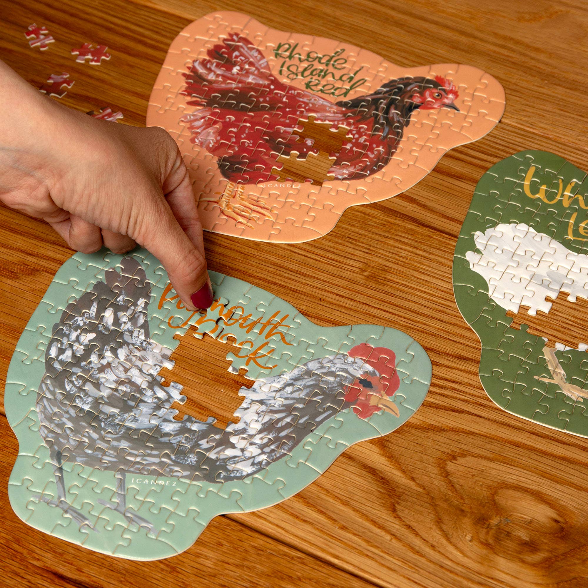 Chicken Meadows 100 piece puzzle box back detail