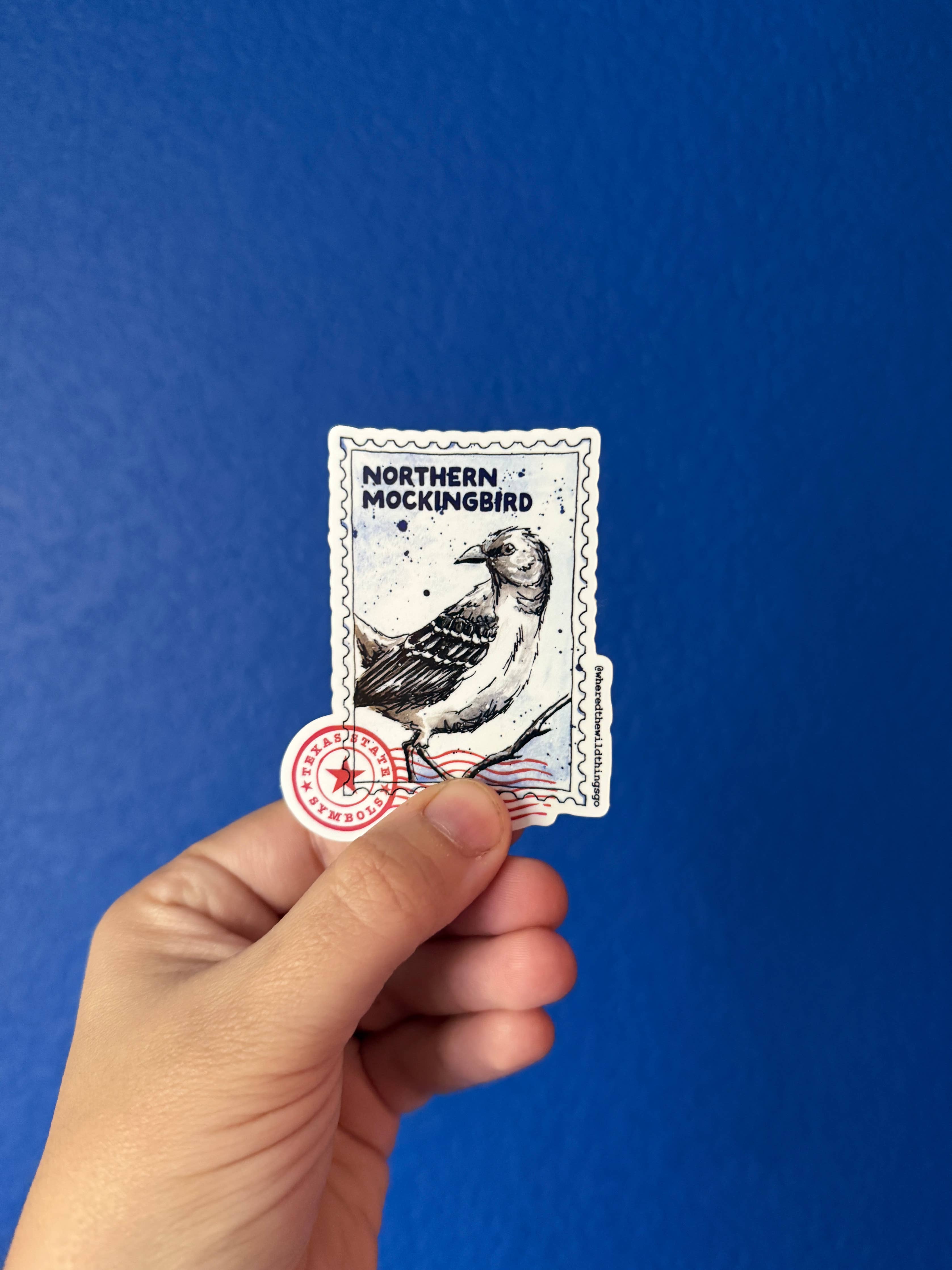 Northern Mockingbird sticker Texas state bird
