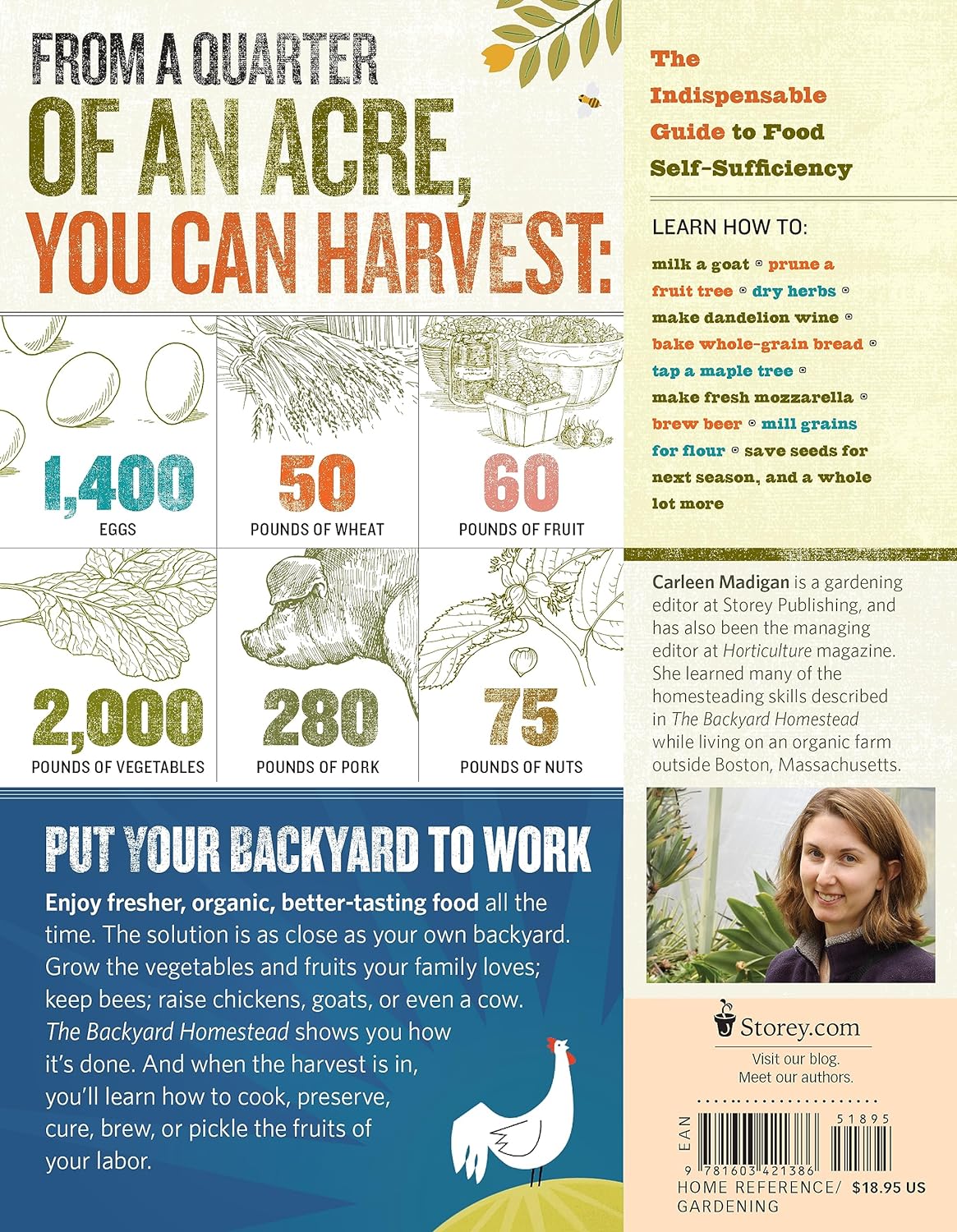 The Backyard Homestead: Produce All The Food You Need On Just A Quarter Acre! - b y Carleen Madigan