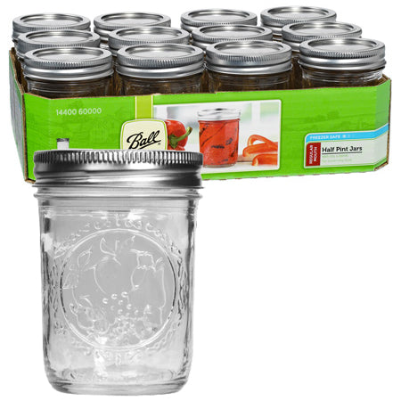 Ball - 12Pack Regular Mouth Half Pint Jars