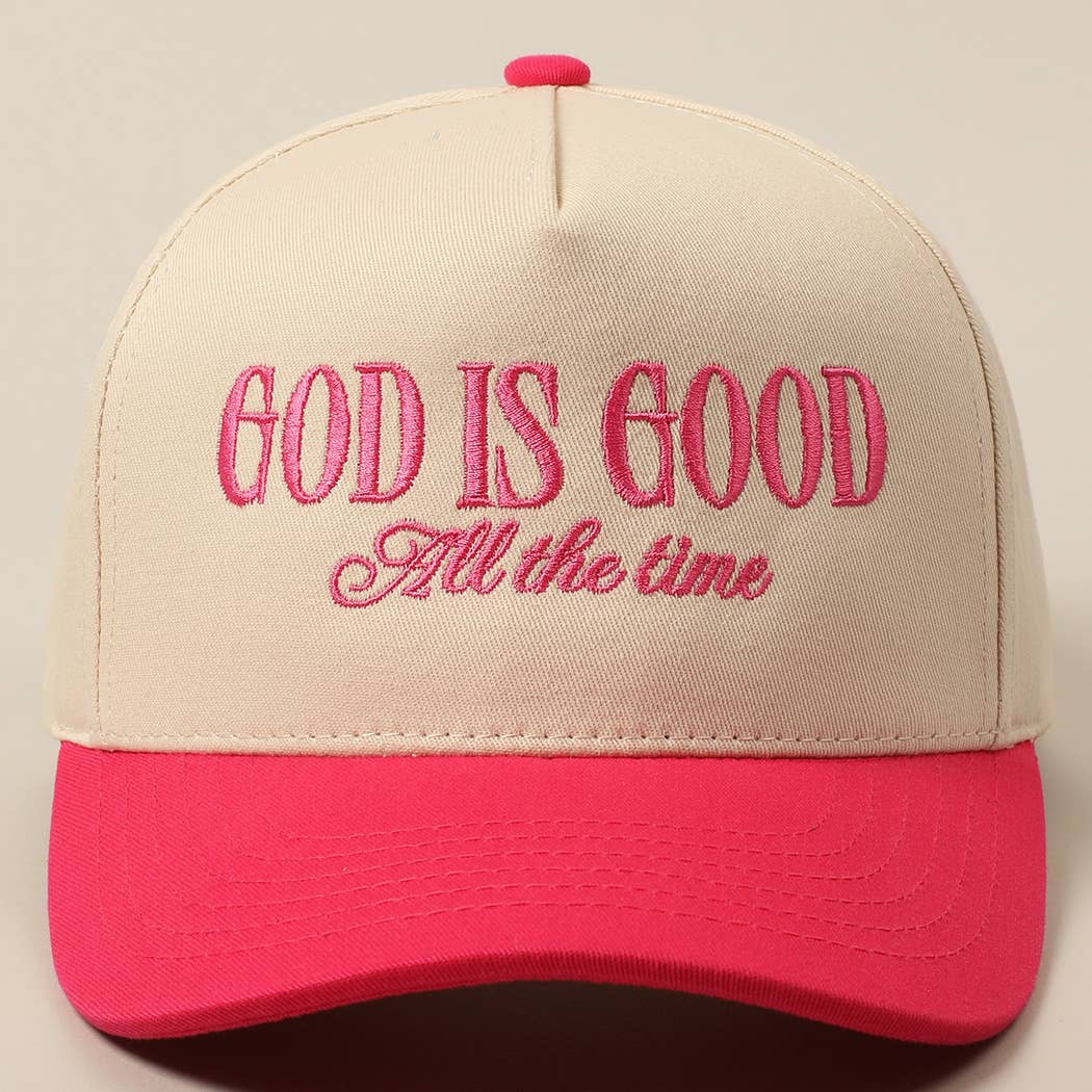 God Is Good All The Time trucker hat with mesh back