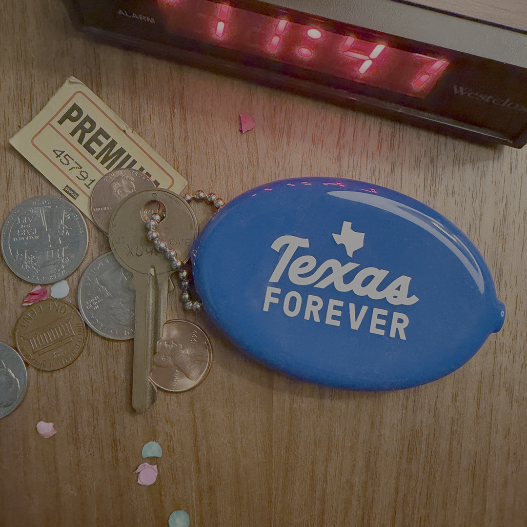 Texas Forever Coin Pouch Keychain