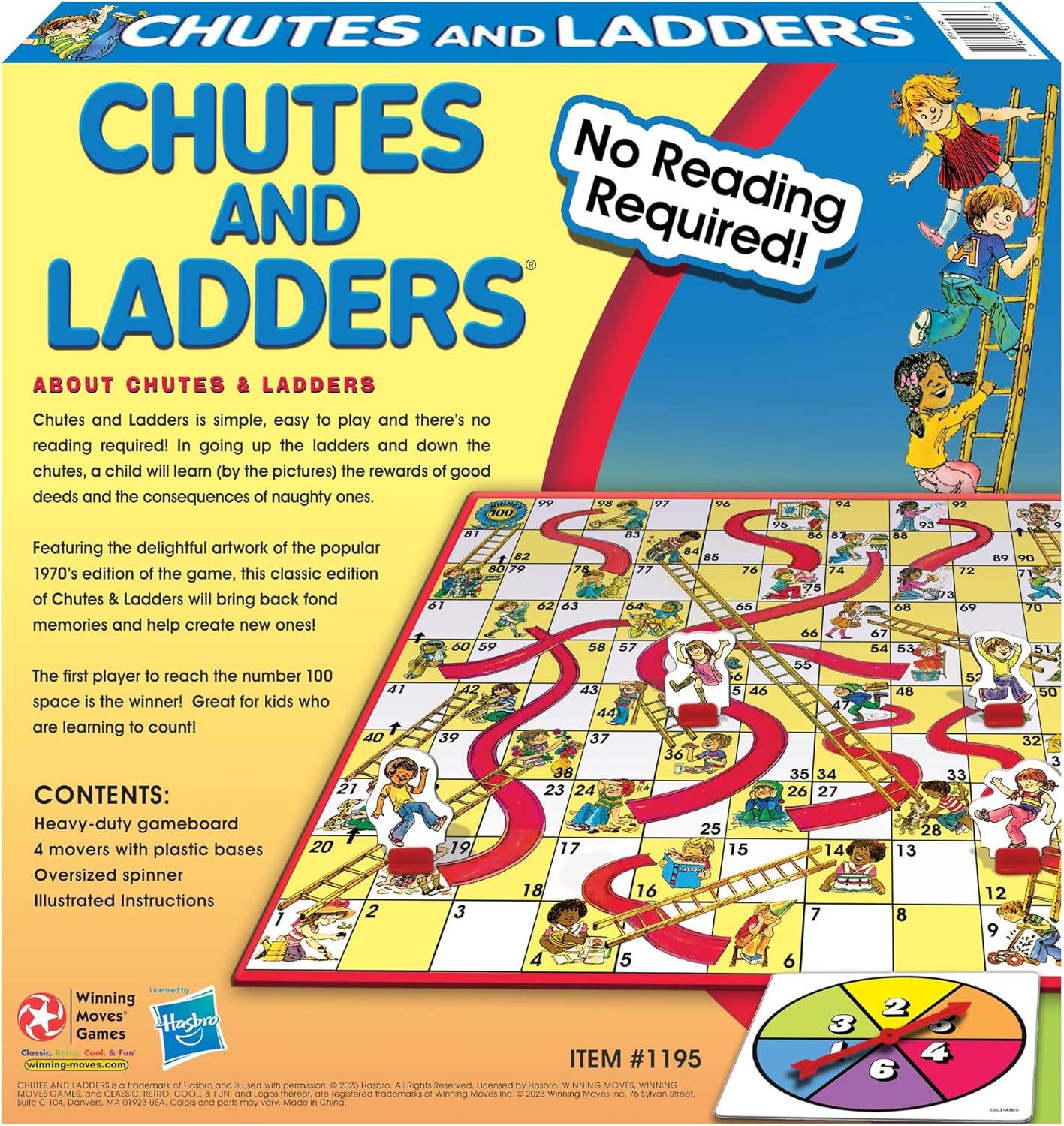 Classic Chutes and Ladders Board Game