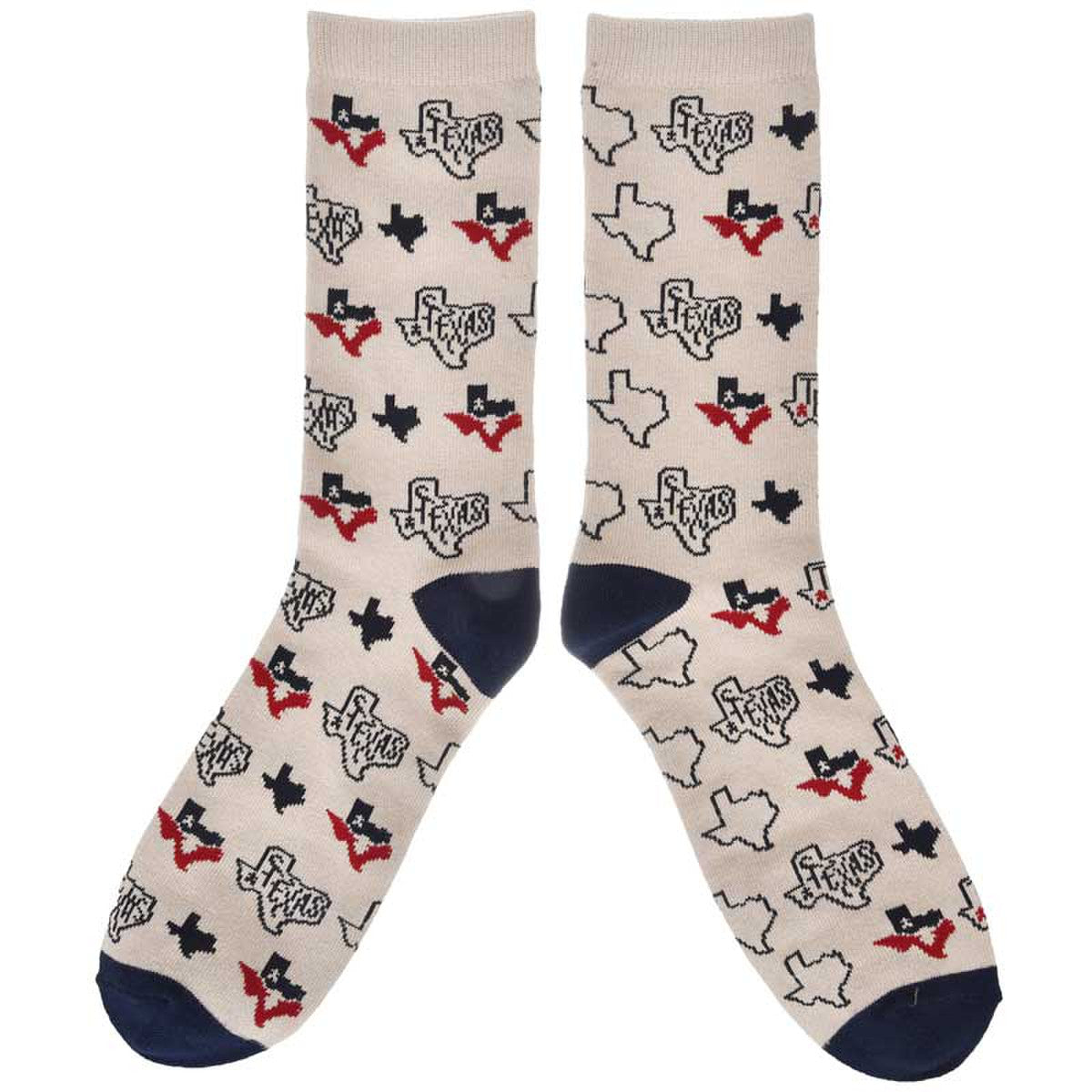 Robin Ruth - Texas Shape Repeat White Socks