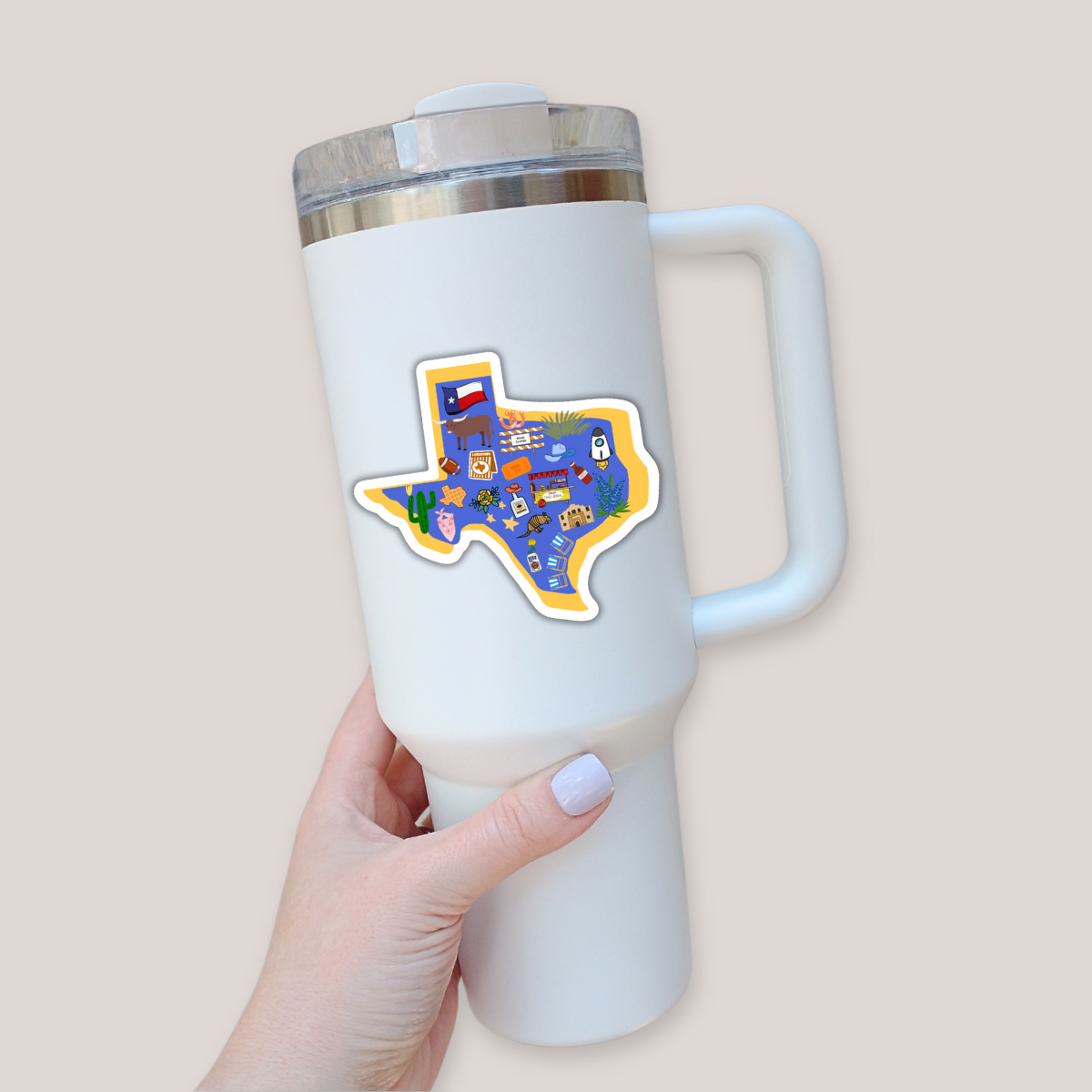 Texas Favorites Sticker displayed on surface