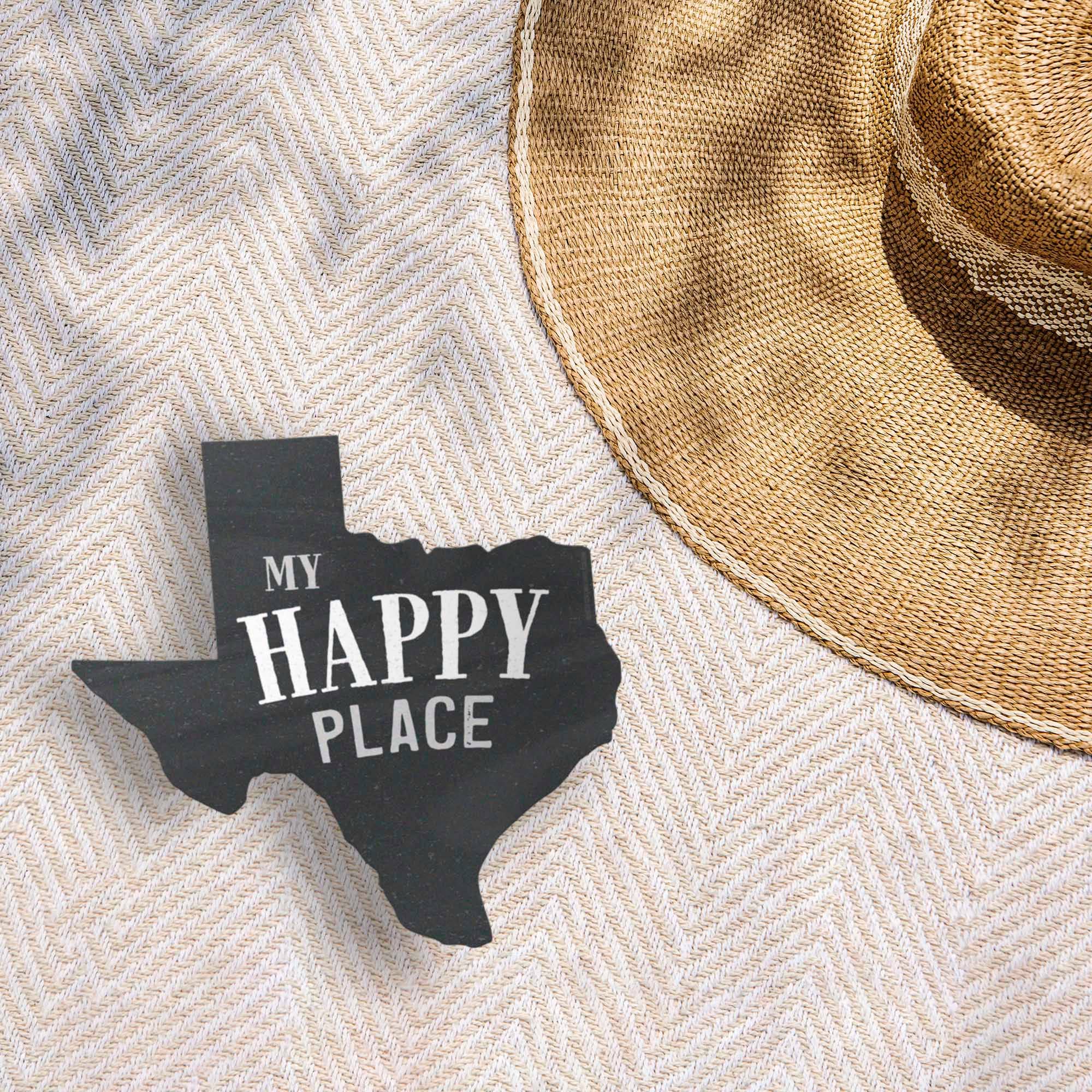 My Happy Place Texas Bumper Sticker