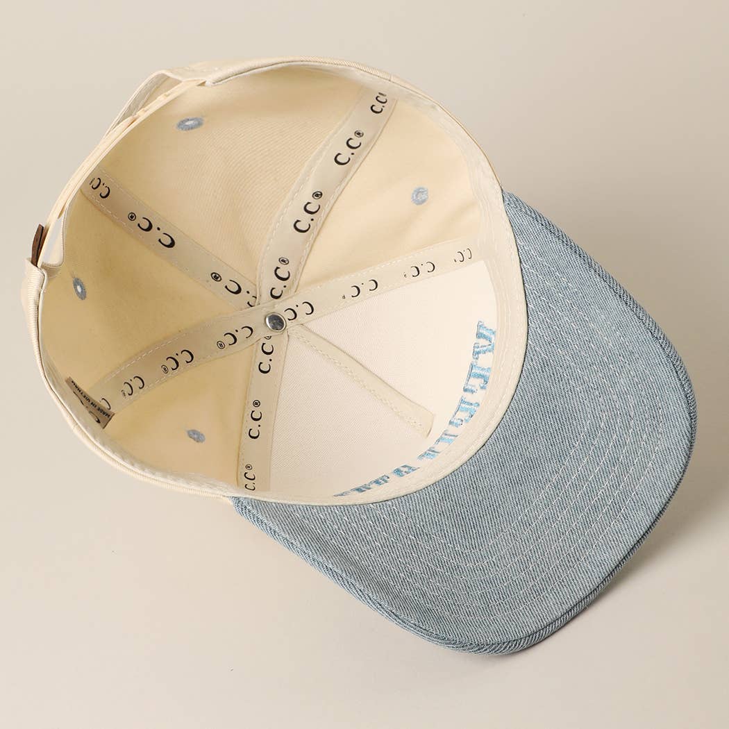 YEEHAW two-tone embroidered trucker hat snapback closure